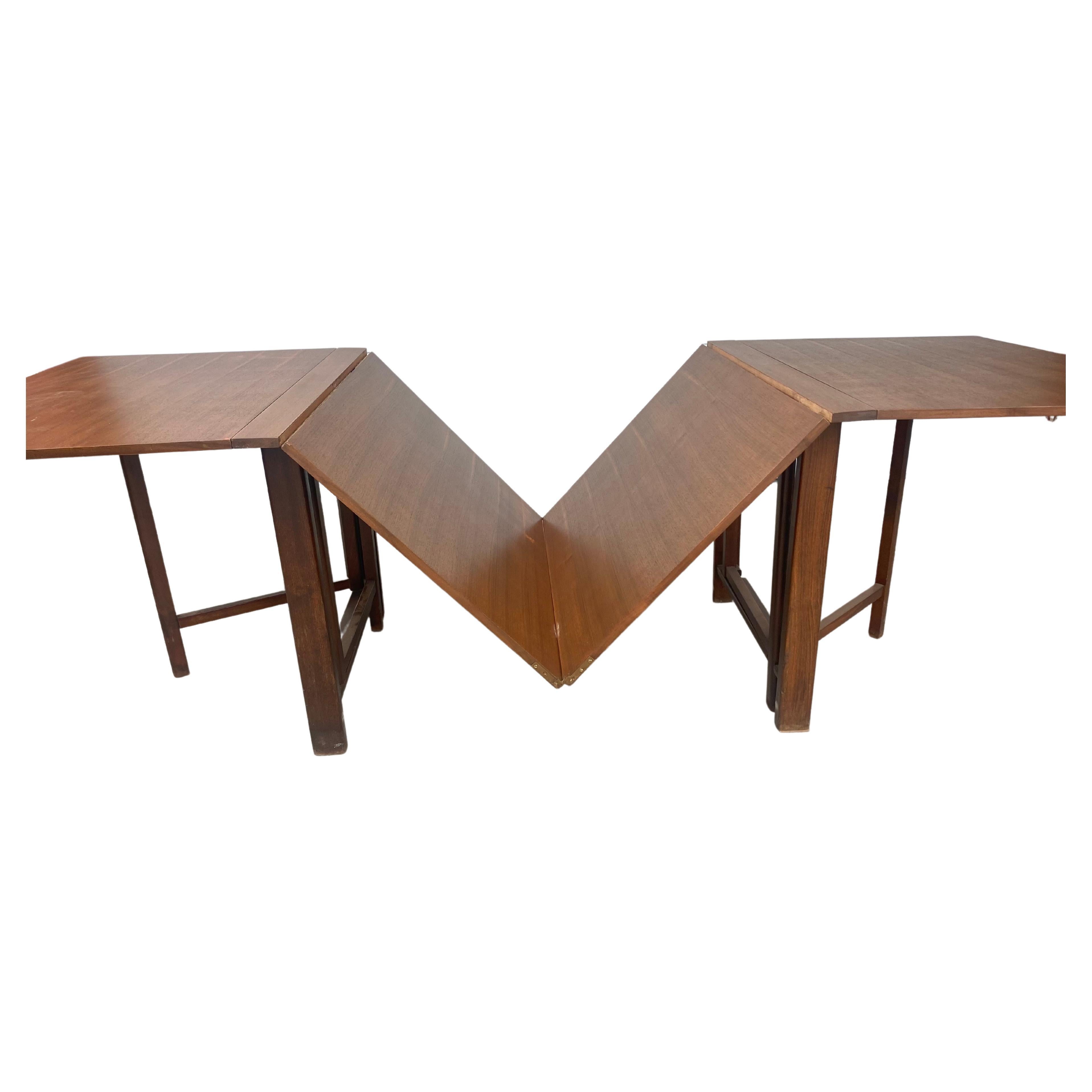 Folding Expanding Dining Table in the Style of Bruno Mathsson Maria Flap