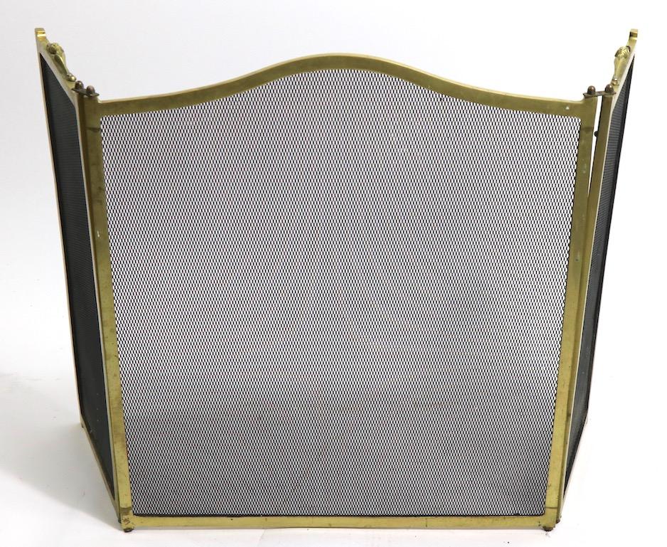 American Classical Folding Fire Screen Spark Gard Attributed to Wm. Jackson