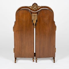 Klappbarer französischer Frisiertischspiegel mit vergoldeter Dekoration