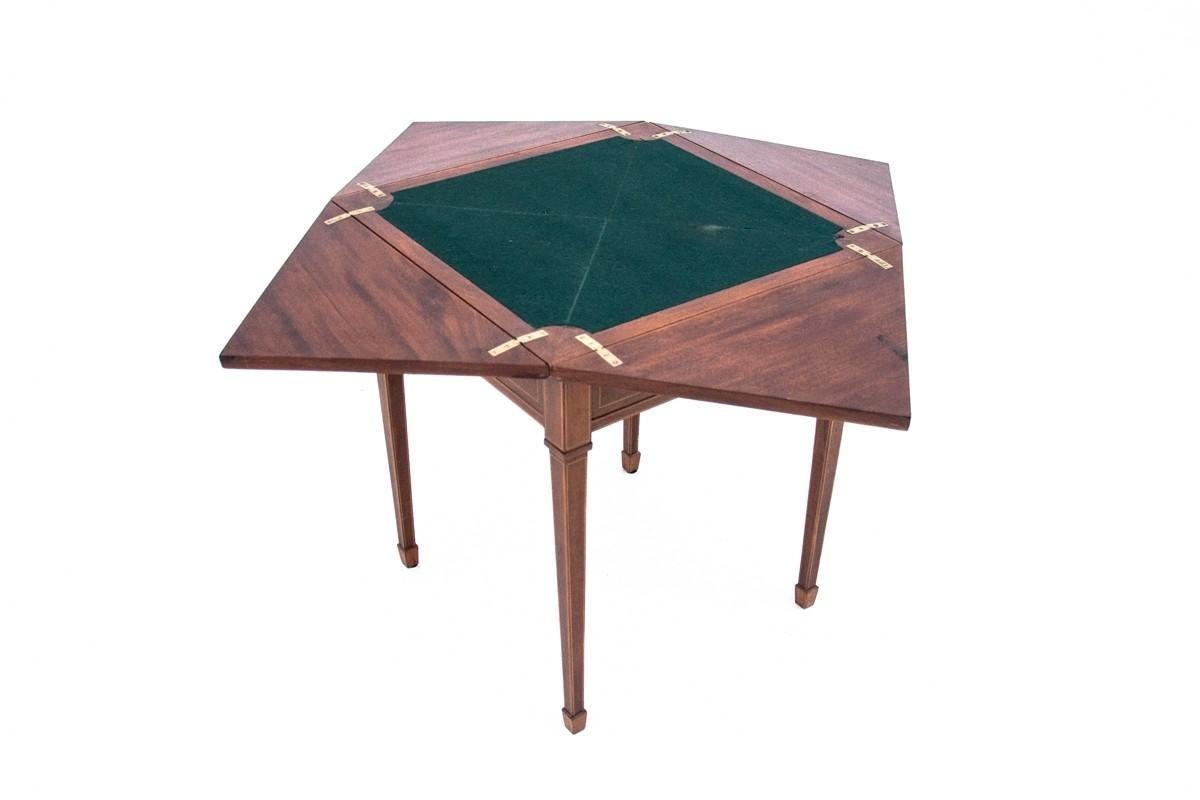 Belgian Folding Game Table, Western Europe, circa 1910, Antique For Sale