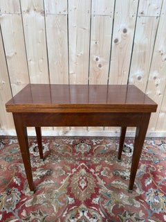 Folding Games Table – Louis XVI-Directoire Style – Solid Mahogany and Brass