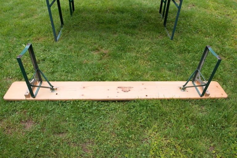 Folding German Picnic Table with Benches For Sale 2