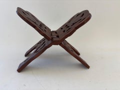Folding Hand Carved Moroccan Wood Book Holder Display
