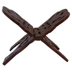 Folding Hand Carved Moroccan Wood Book Holder Display
