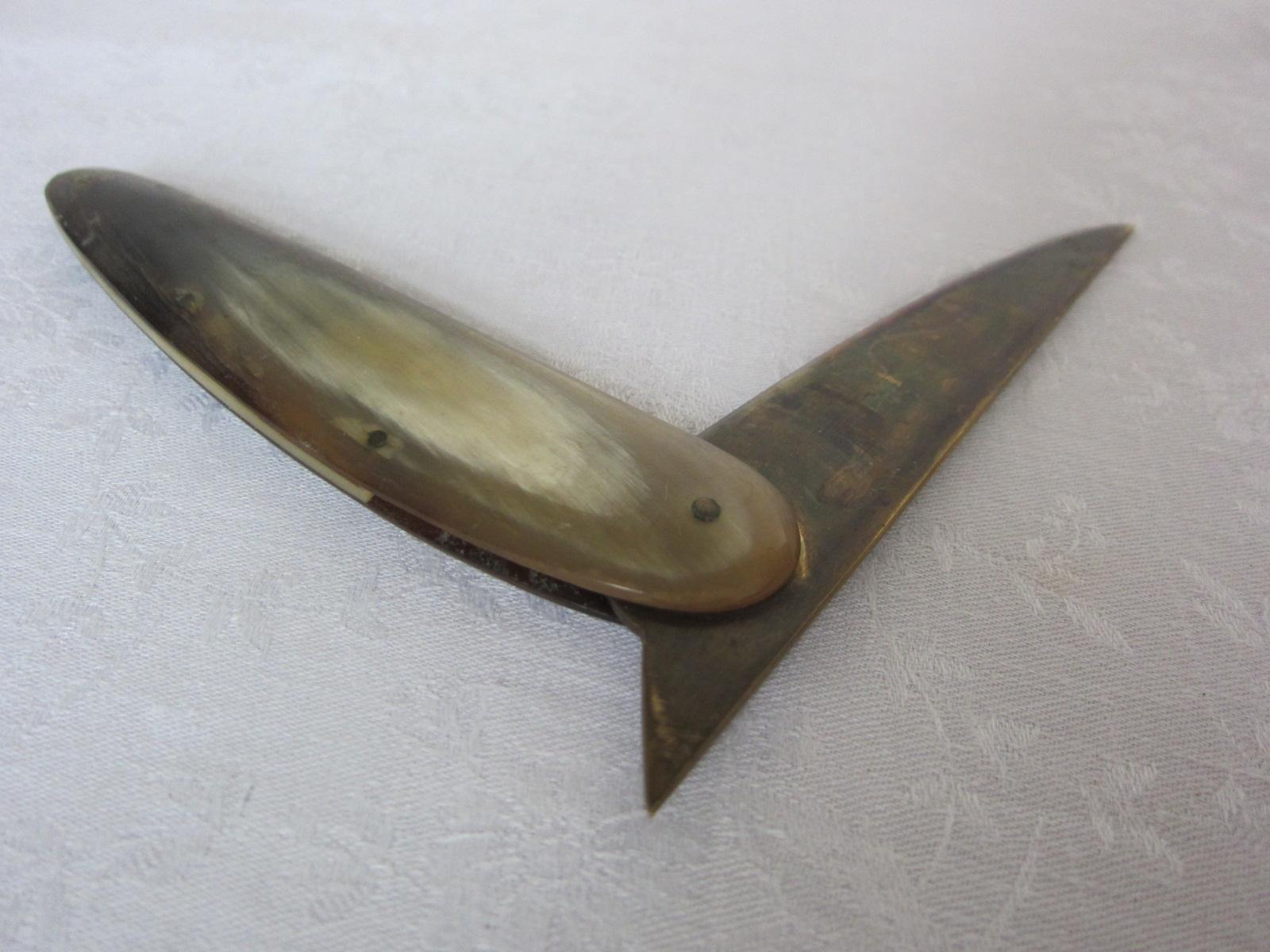 Folding knife or letter opener, model number: 3962, Carl Auböck, Vienna 1960 For Sale 1