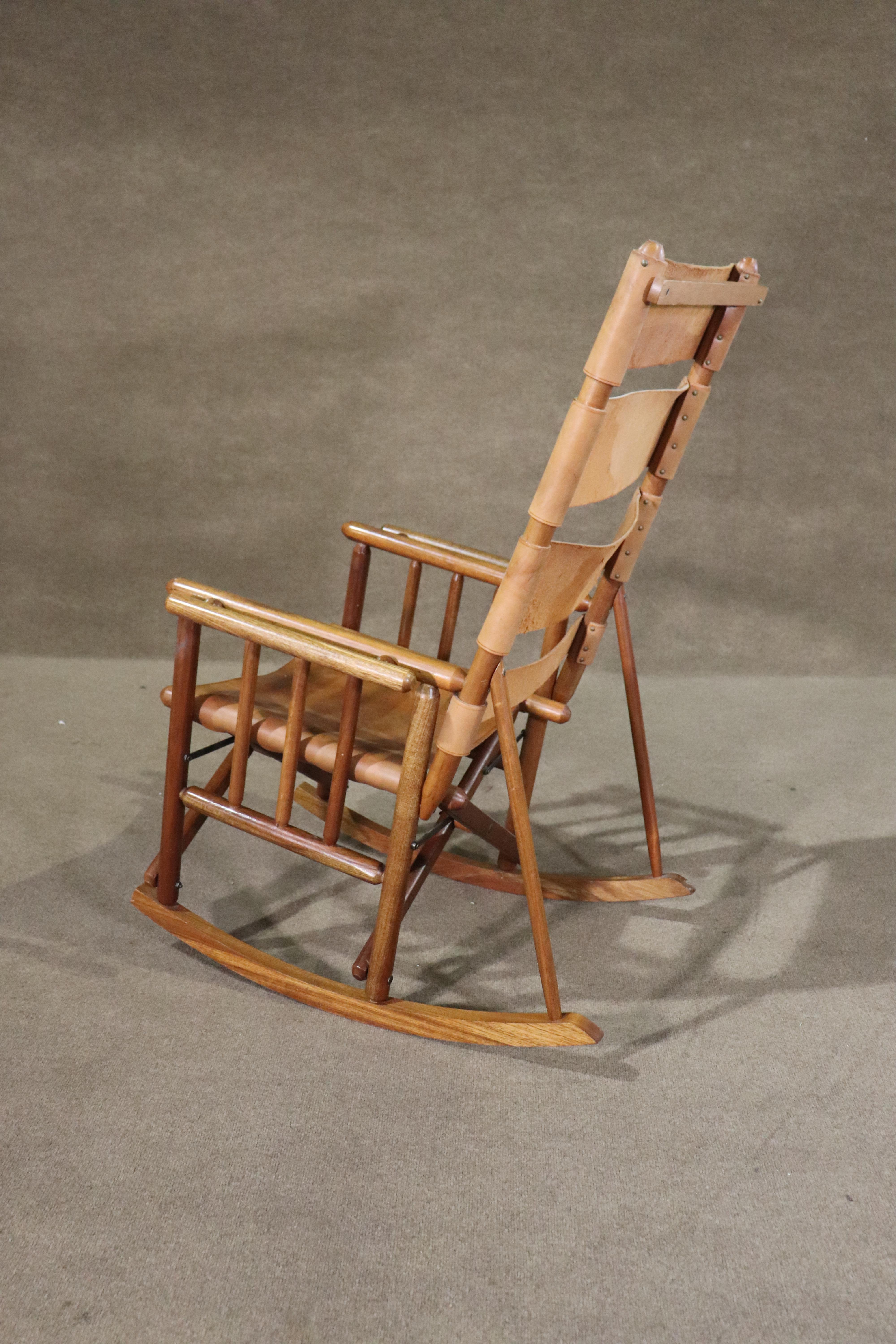 folding wood rocking chair