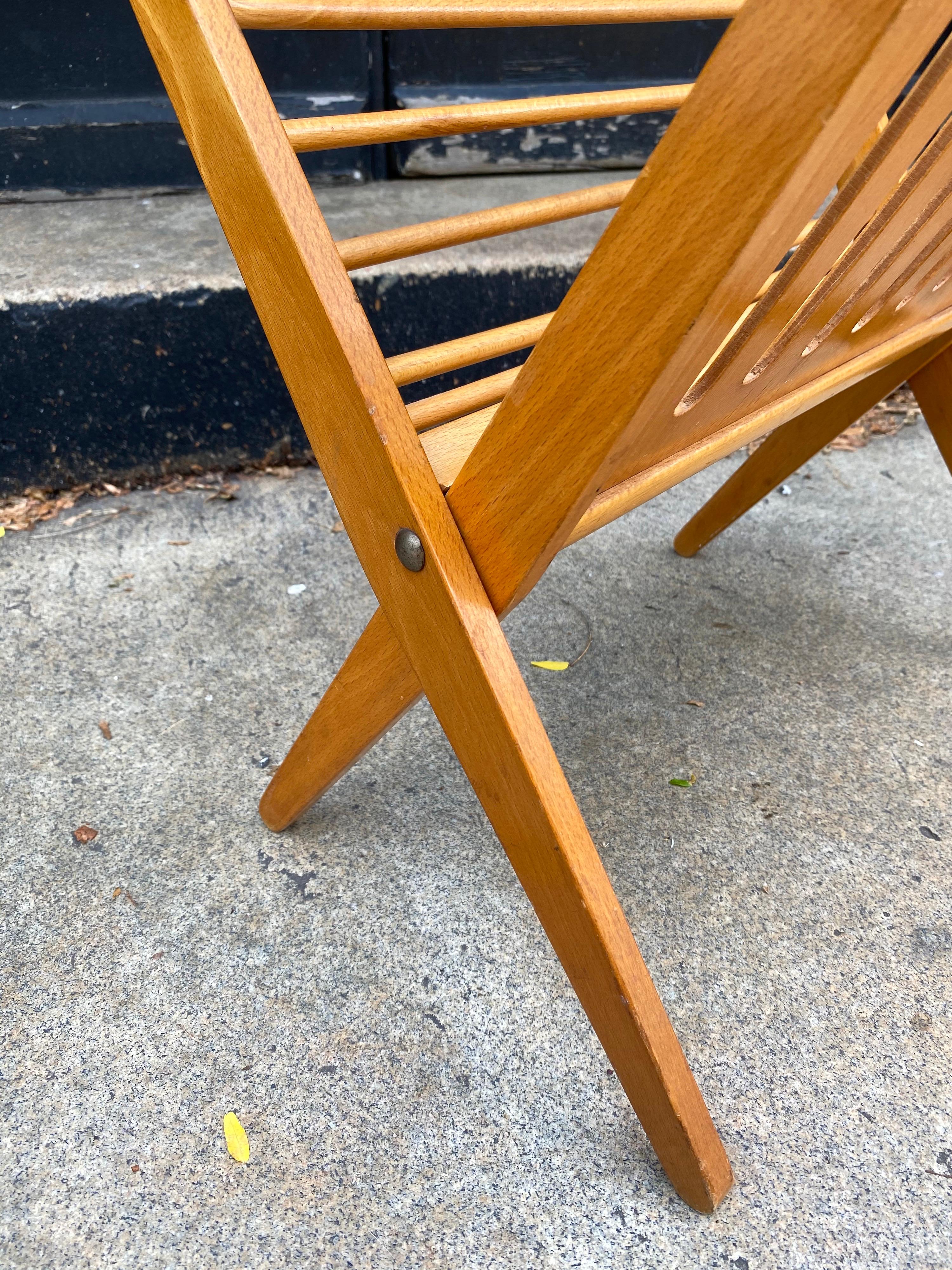 Mid-Century Modern Folding Magazine Rack