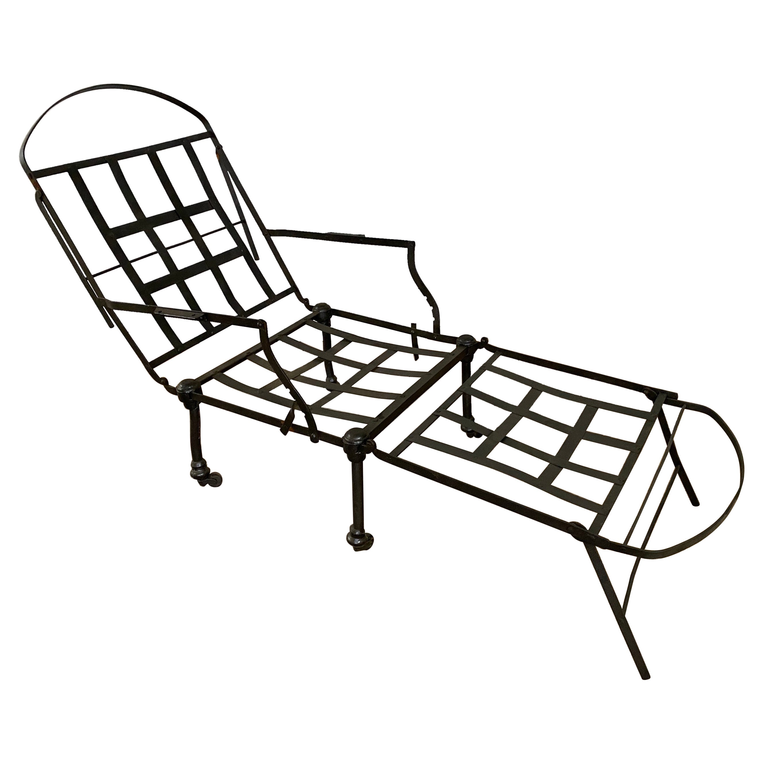 Chaise longue da giardino pieghevoli in metallo