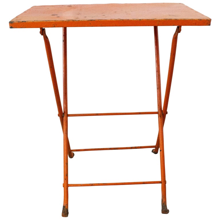 Folding Table Patio Garden Bistro Cafe Metal Vintage French circa 1960 For  Sale at 1stDibs | vintage folding table, vintage metal folding table, cafe  folding table