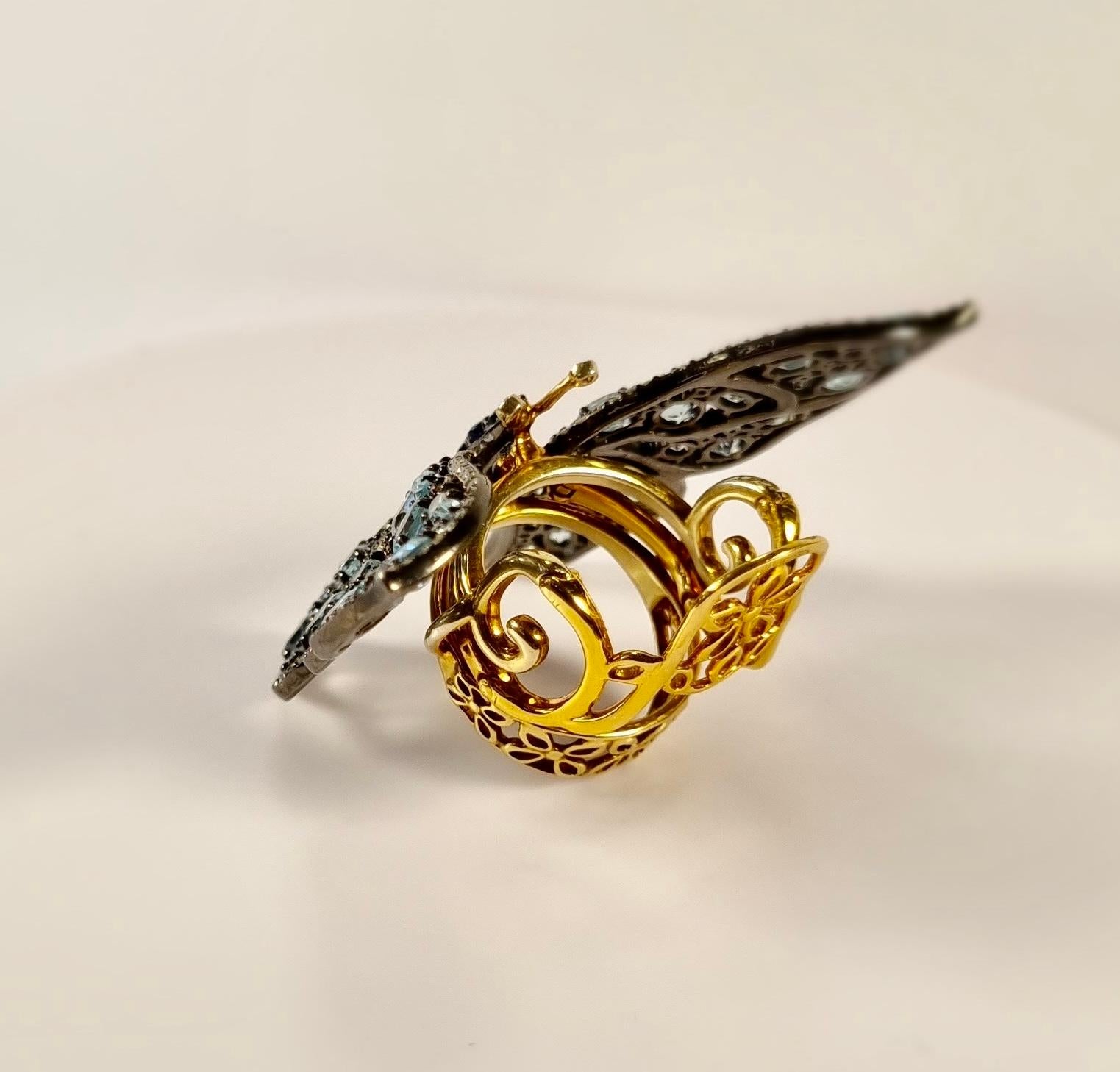 flapping butterfly ring