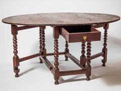 Folding oak Gate Leg Table with drawer