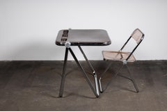 Bureau pliant "Platone" en brun de Giancarlo Piretti pour Castelli:: 1969:: Italie