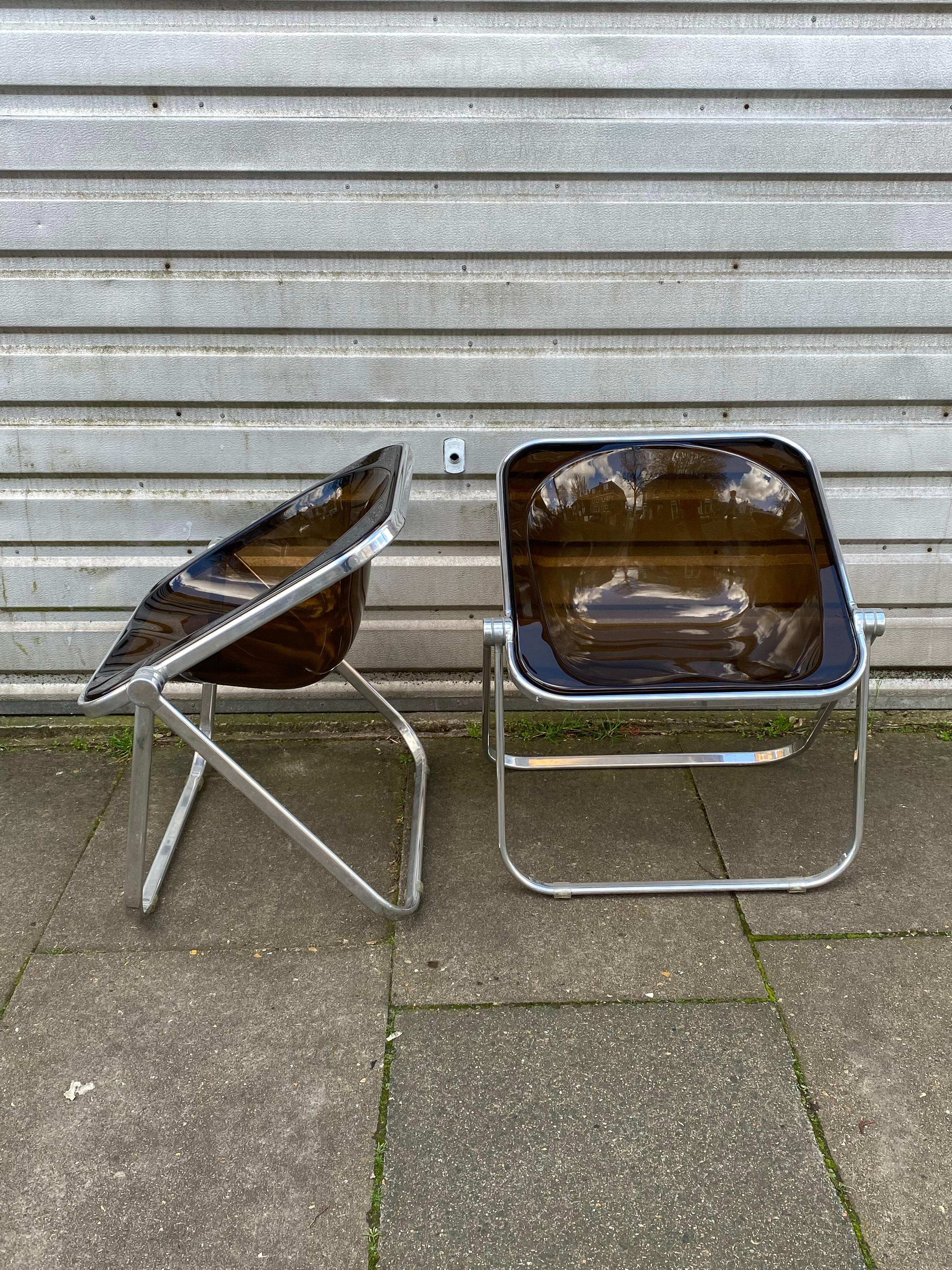 Klappbarer Plona-Stuhl von Giancarlo Piretti für Castelli im Zustand „Gut“ im Angebot in London, GB