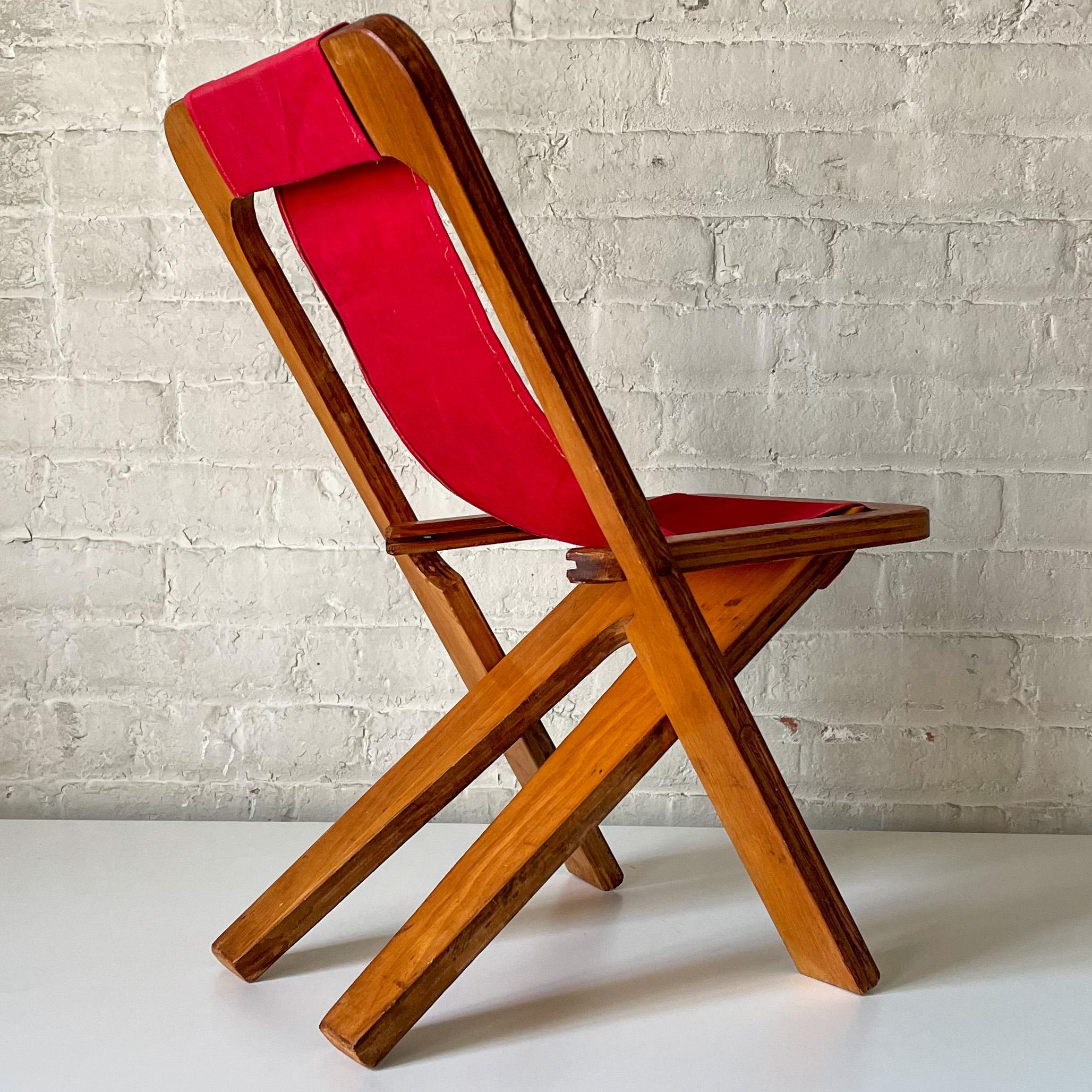 Mid-Century Modern Folding Plywood Child's Chair For Sale