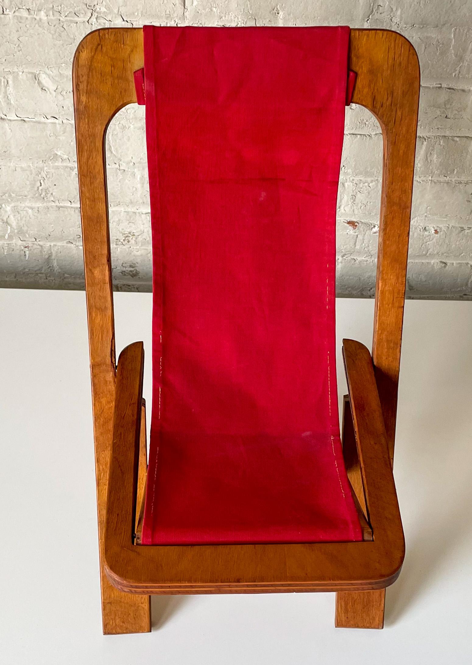 Mid-20th Century Folding Plywood Child's Chair For Sale