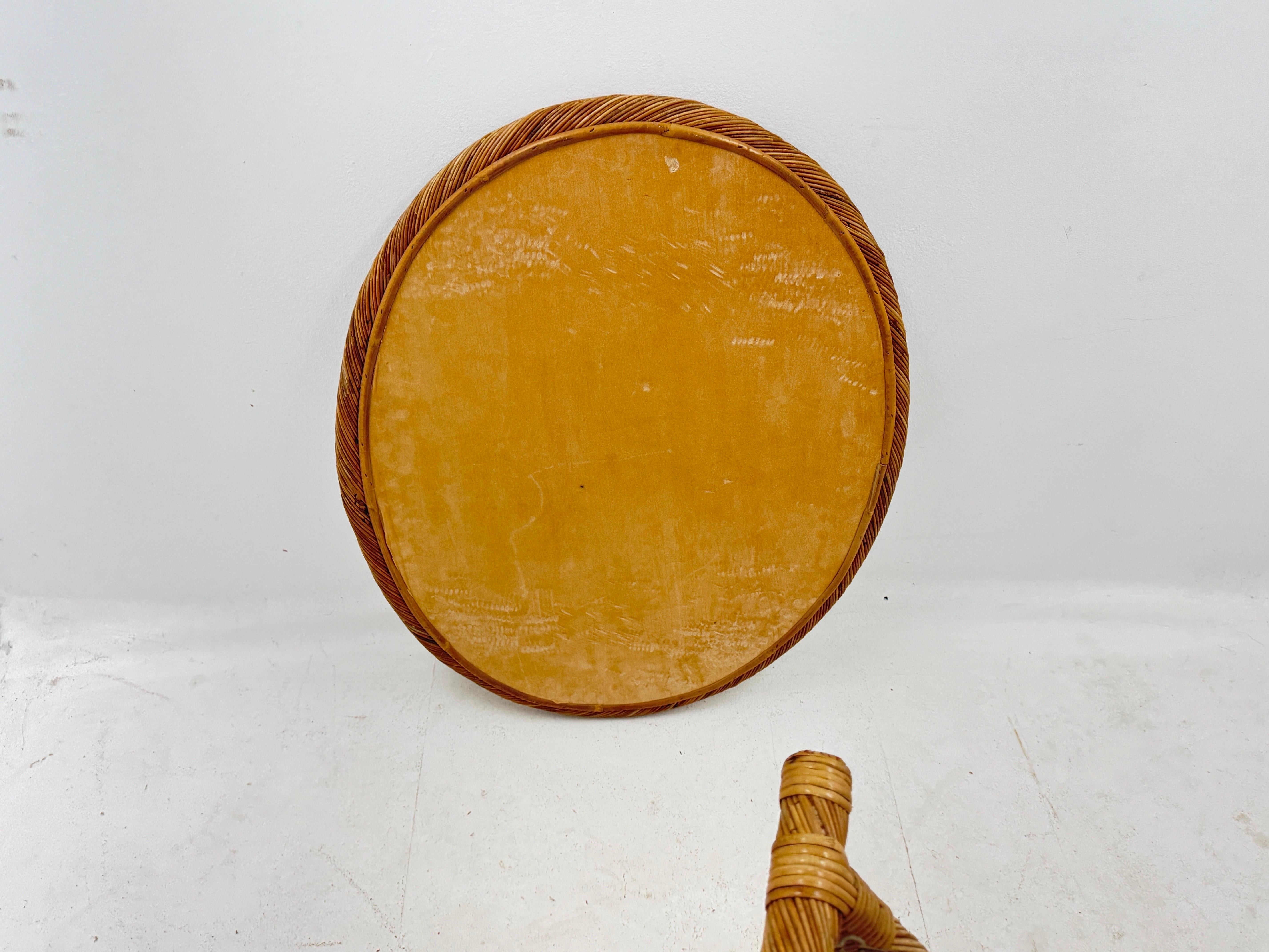 Fin du 20e siècle Table pliante, plateau miroir, style Gabriella Crespi, France, 1970 en vente