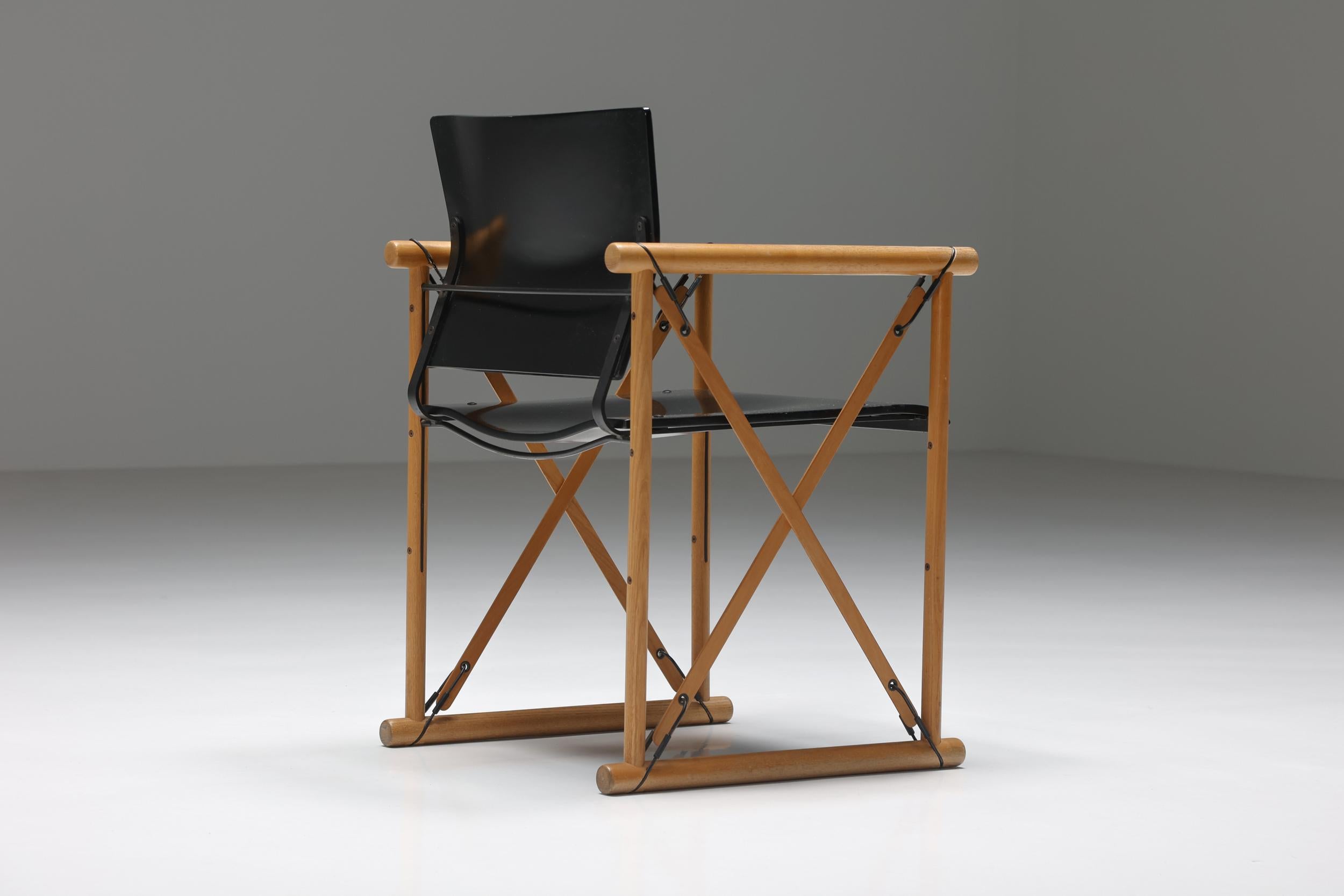Folding Safari Chairs by Van Praet, Inspired by Mogens Koch, 1950's 1