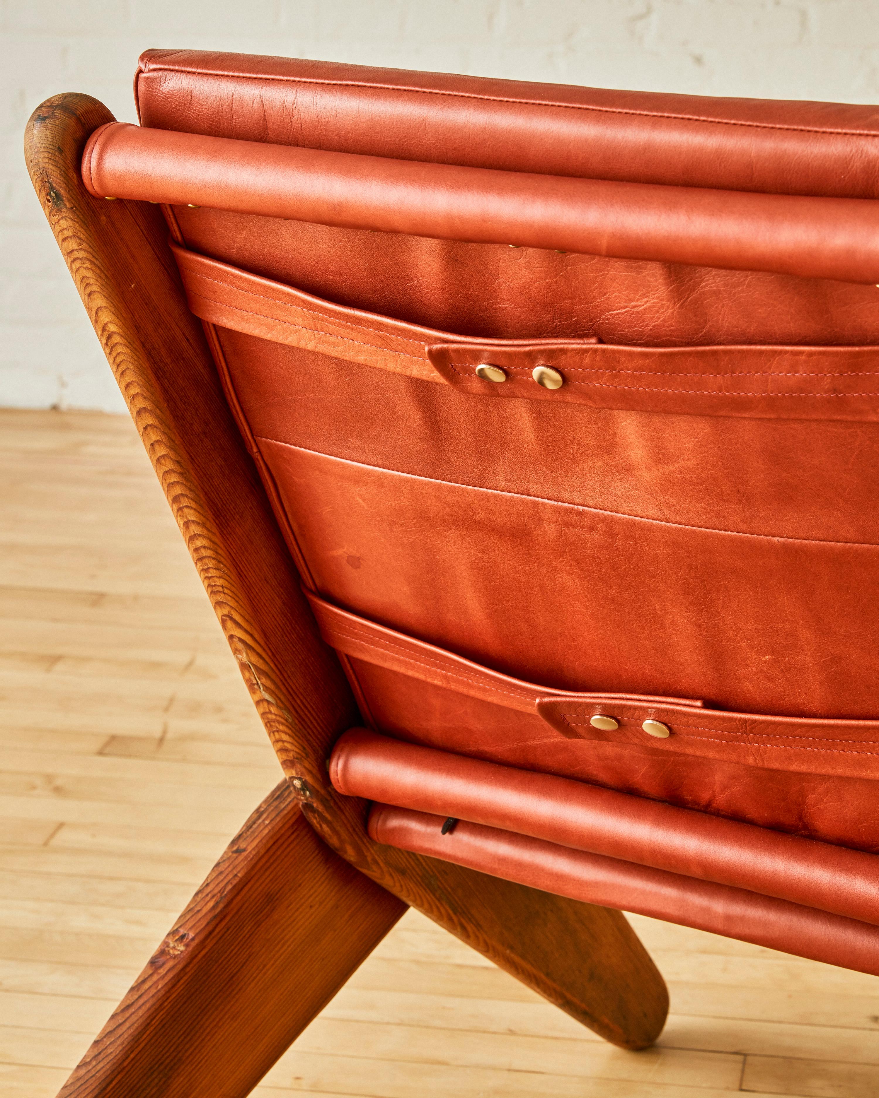 20th Century Folding Scissor Chair by Ficks Reed C. 1950