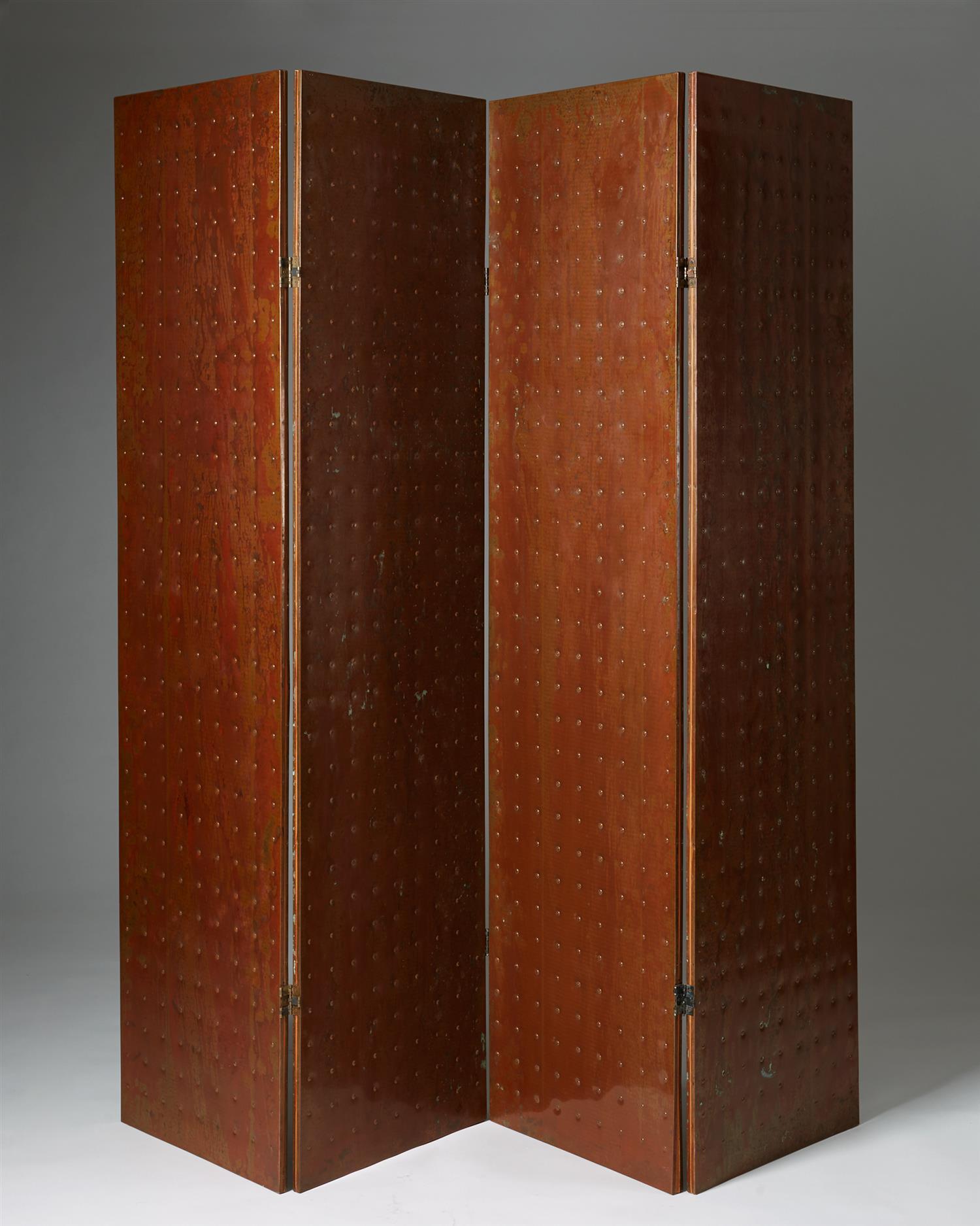 Copper clad wood.

Number 36/100.

Measures: H 188 cm/ 6' 2”
Total length 182 cm/ 6' 3 1/2