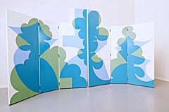 Folding Screen Model 'Balla' by Giacomo Balla for Simon Gavina, 1972