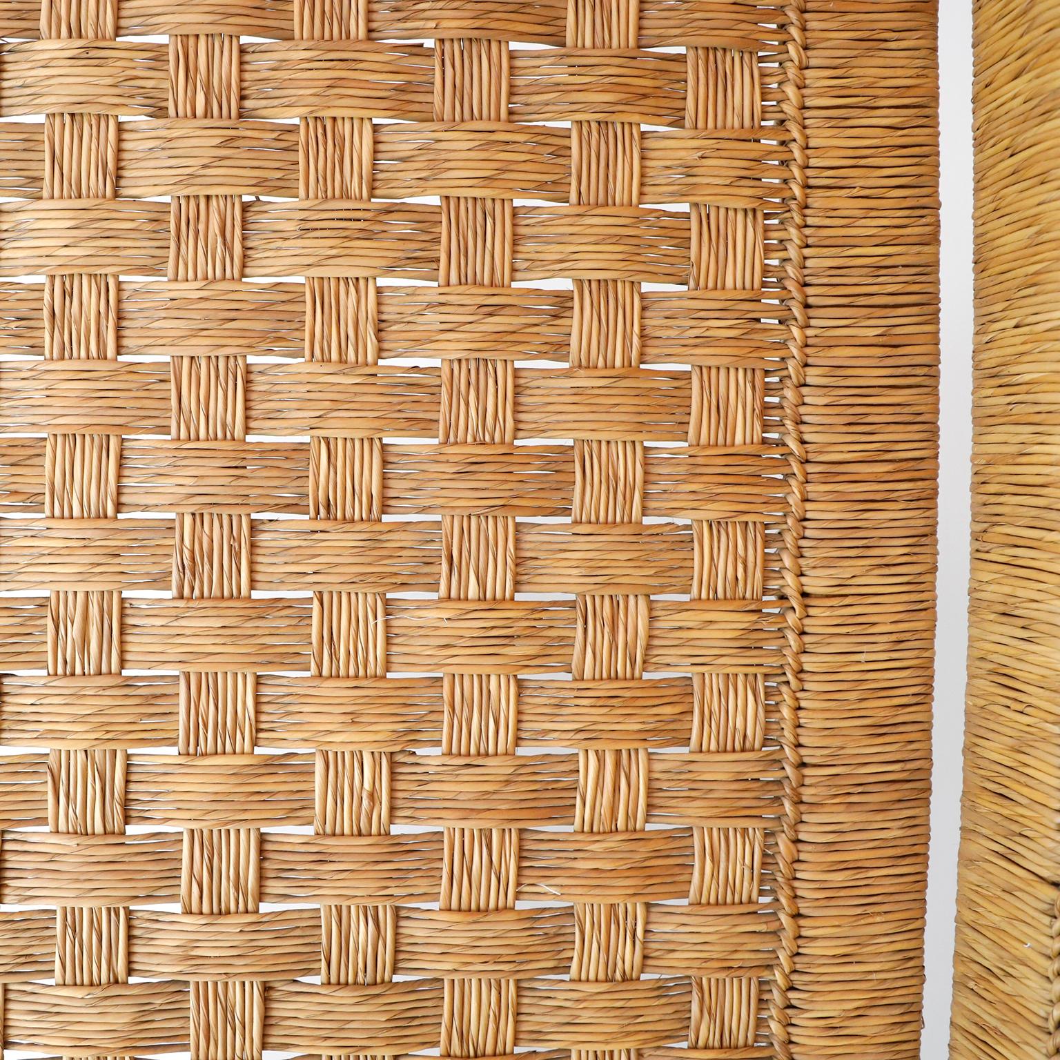 Mexican Folding Screen Room Divider in the style of Clar Porset For Sale