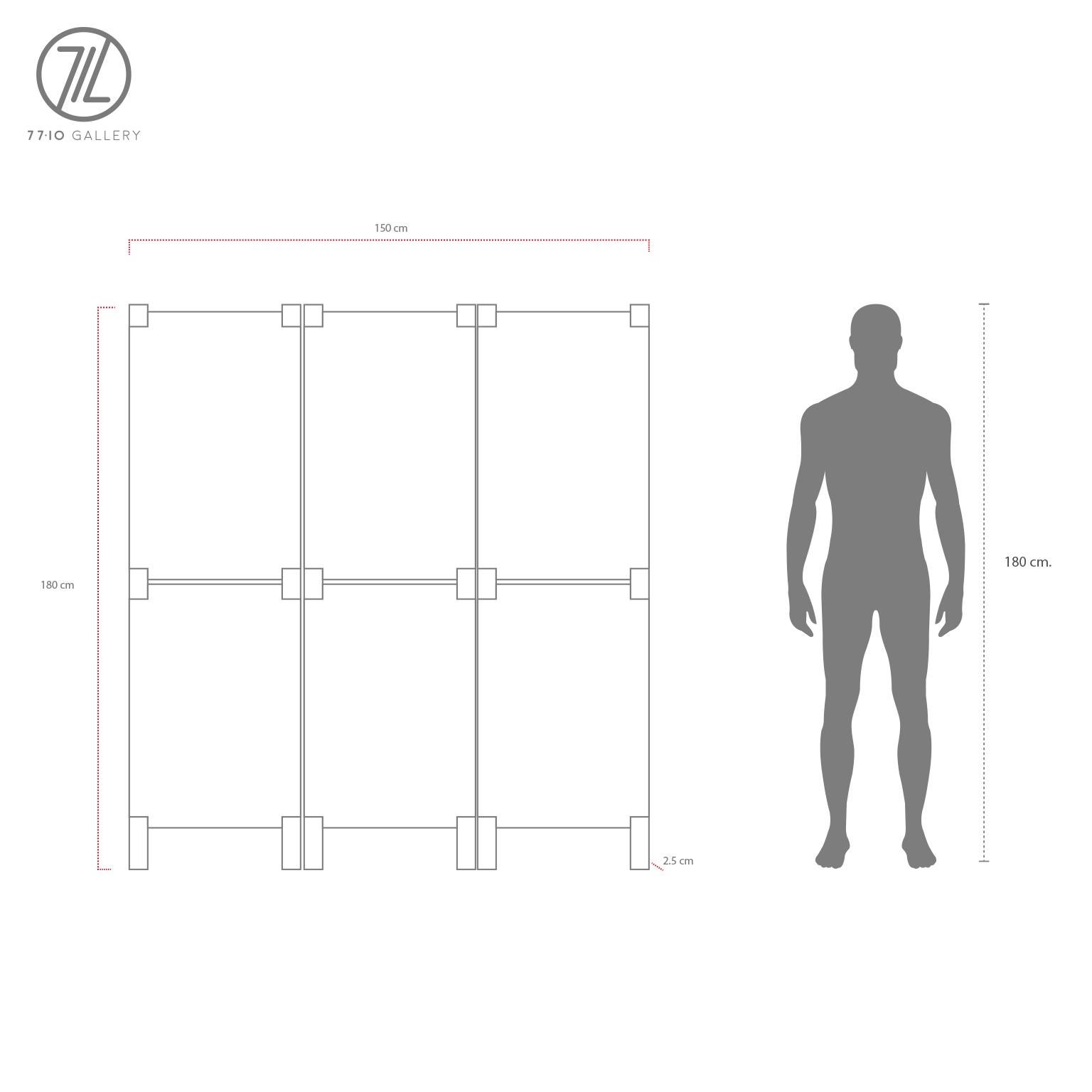 Mid-20th Century Folding Screen Room Divider in the style of Clar Porset For Sale