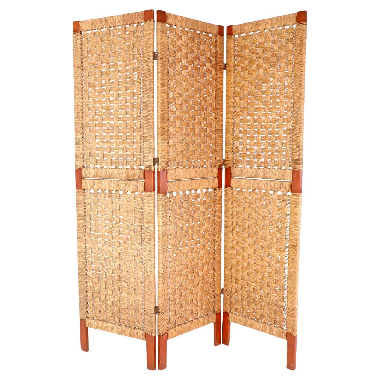 Folding Screen Room Divider in the style of Clar Porset For Sale