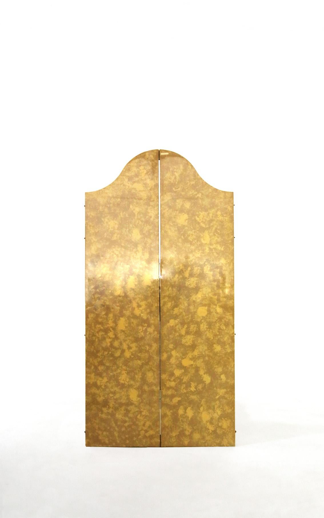 Folding Screens Italian by Giorgio Tura with Mirror in Lacquered Wood, 1970s 3