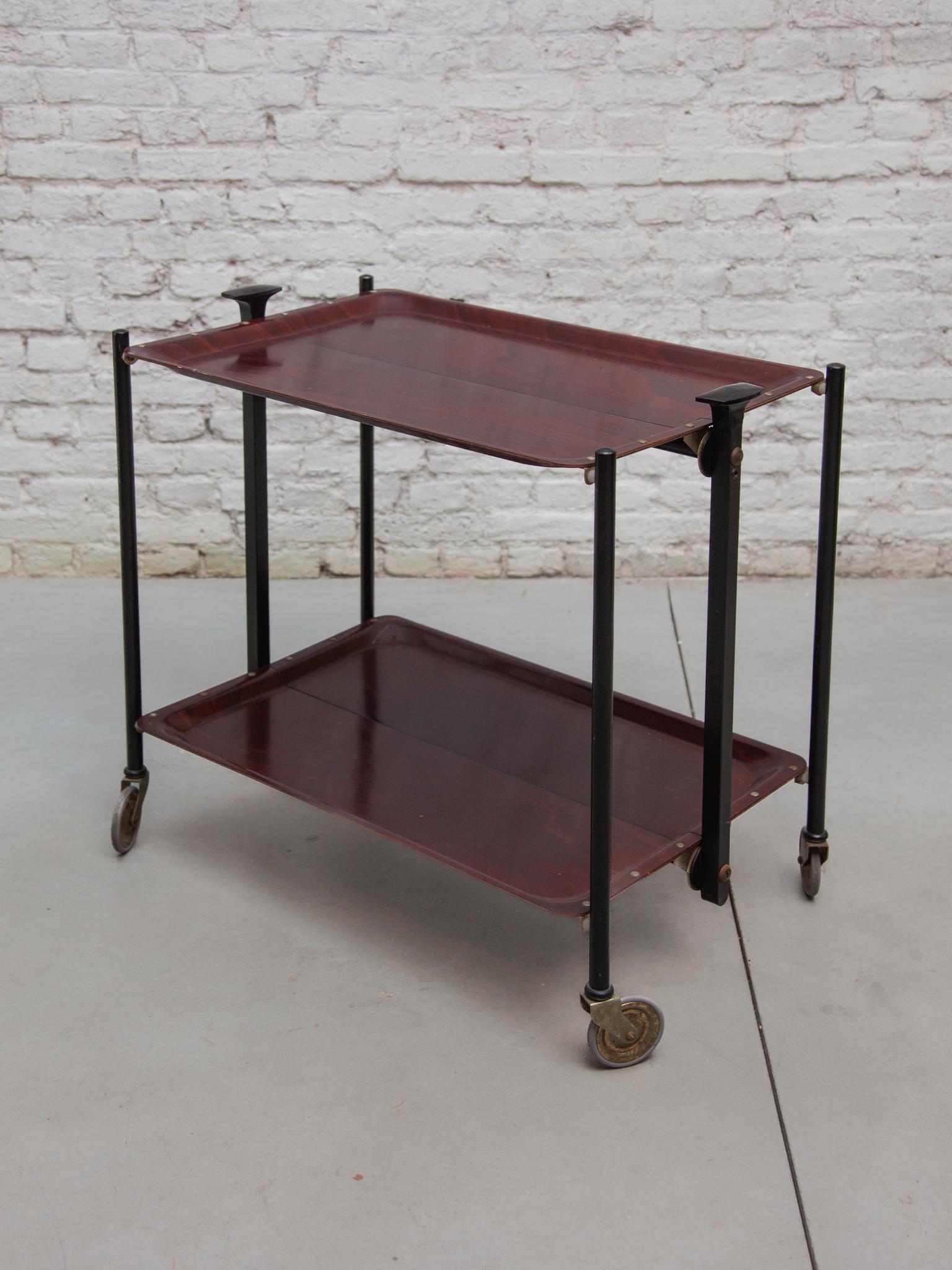 Mid-20th Century Folding Serving Tea - Bar Cart from Bremshey & Co, 1960s For Sale