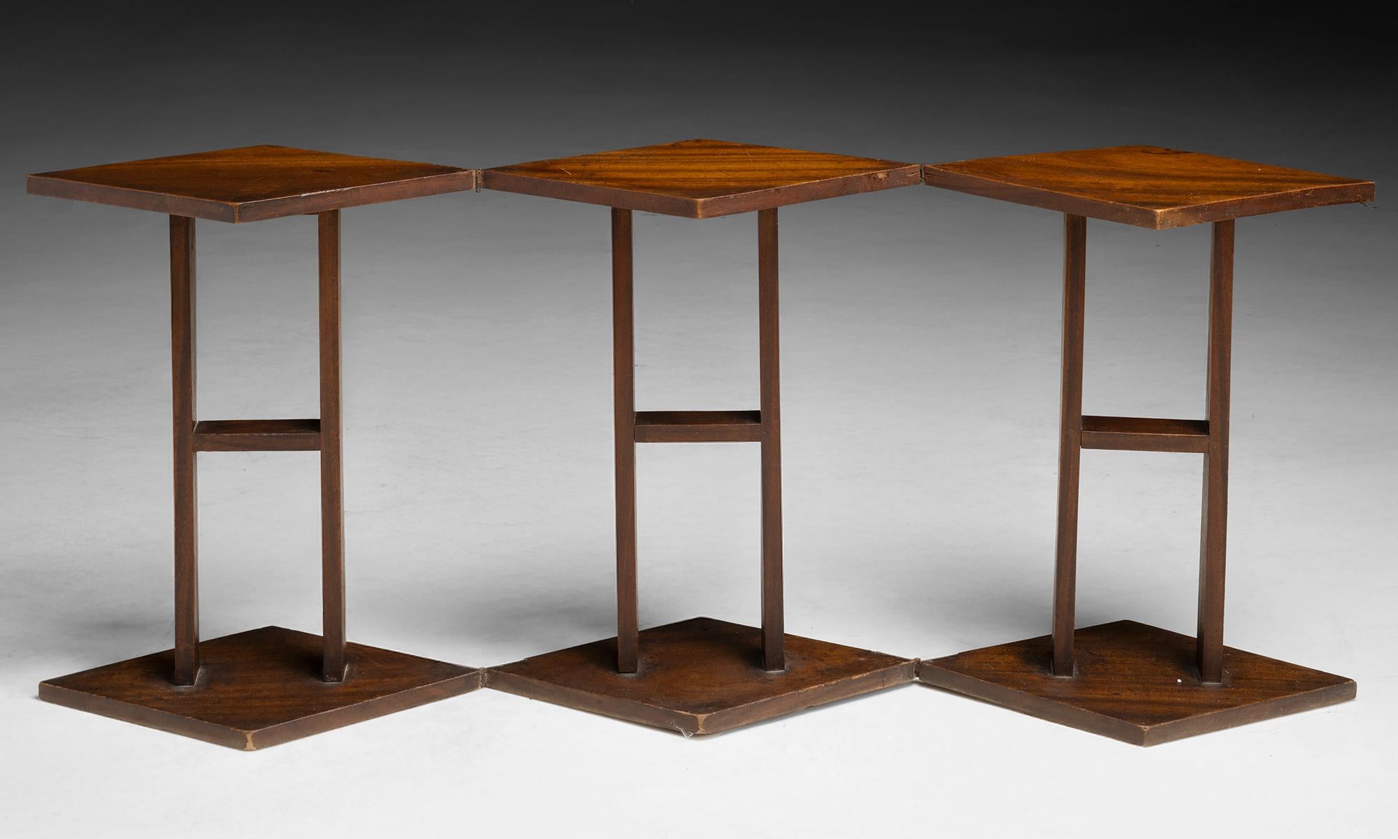 Oak Folding Side Table, France circa 1960 For Sale