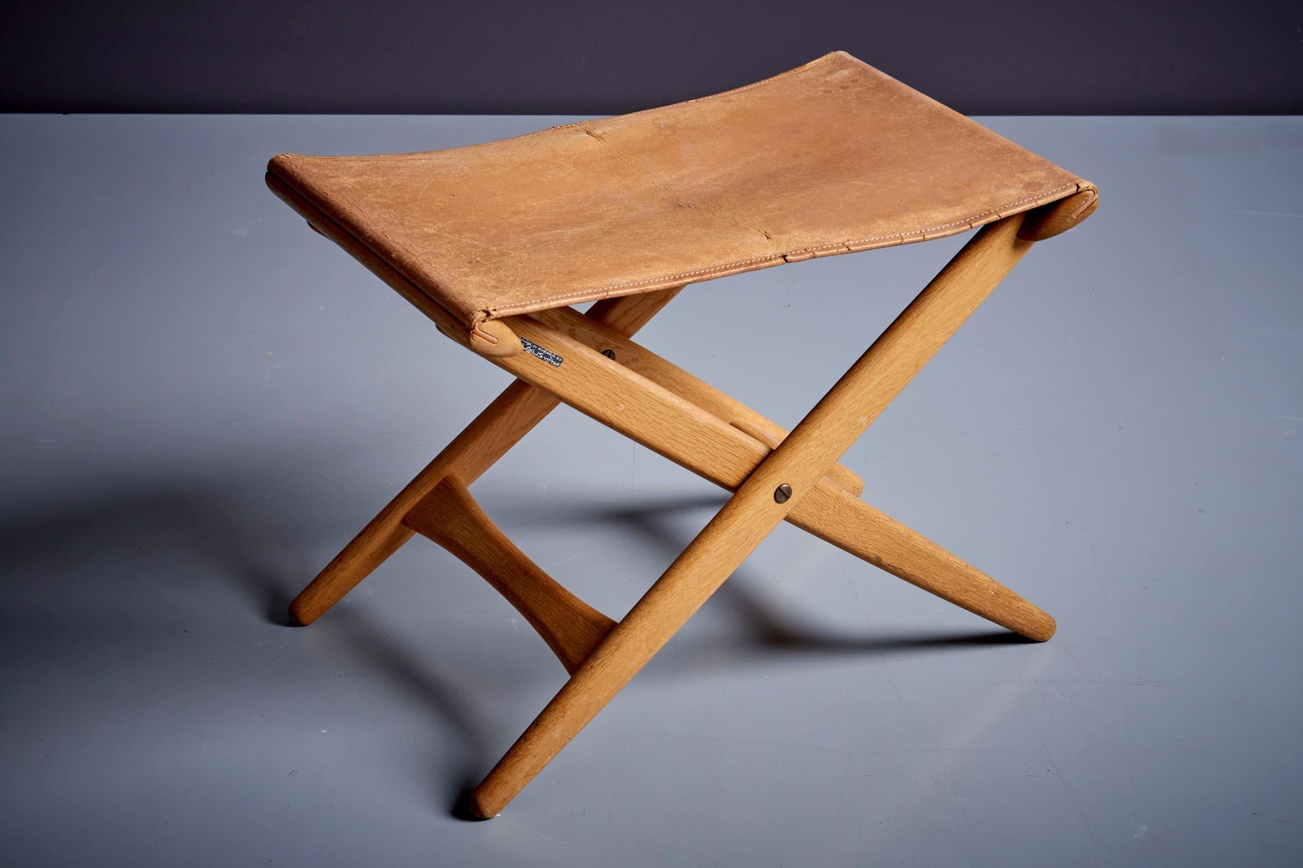 Folding Stool by Des. Uno and Östen Kristiansson for Luxus Vittsjö For Sale 4