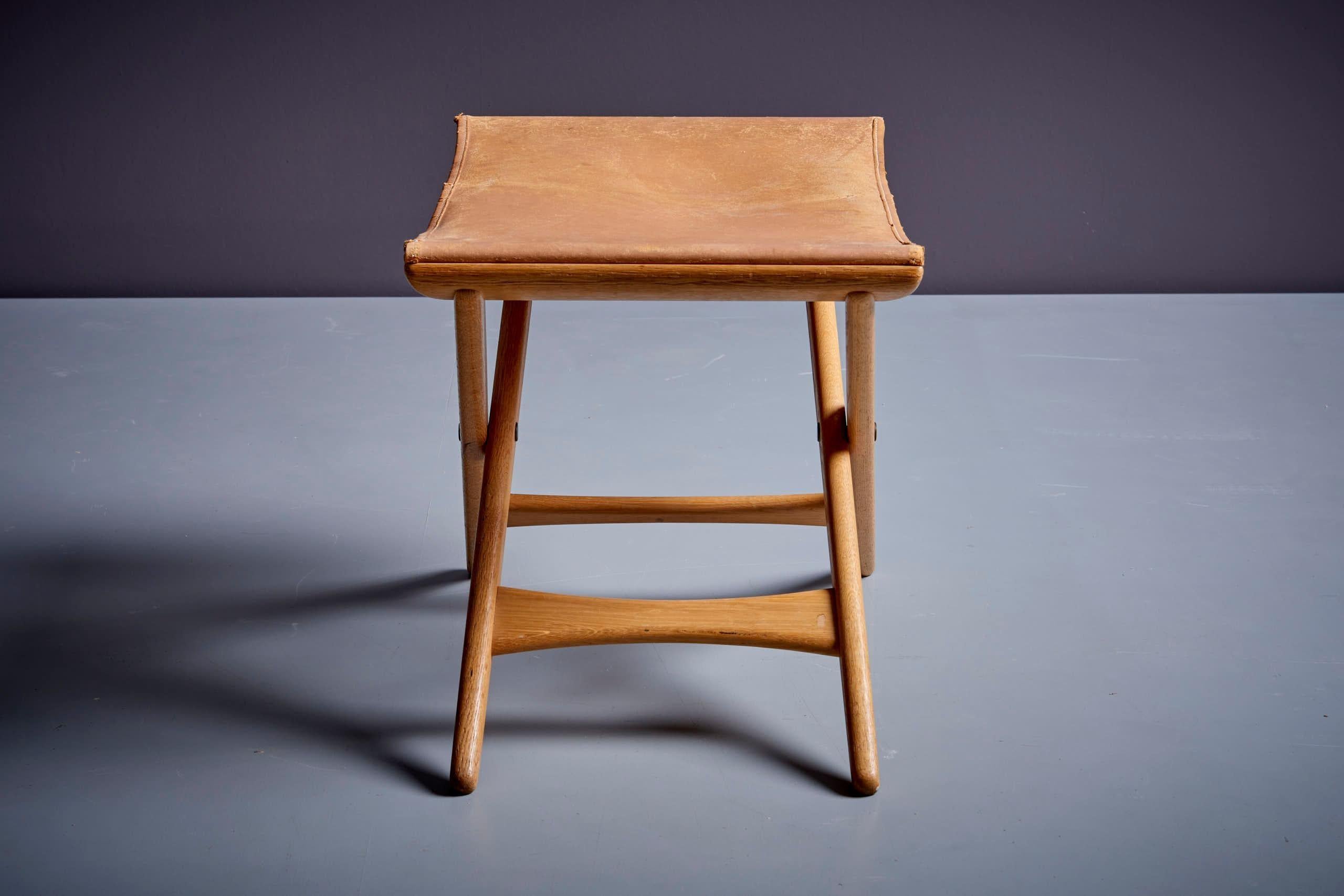 Folding Stool by Des. Uno and Östen Kristiansson for Luxus Vittsjö For Sale 2