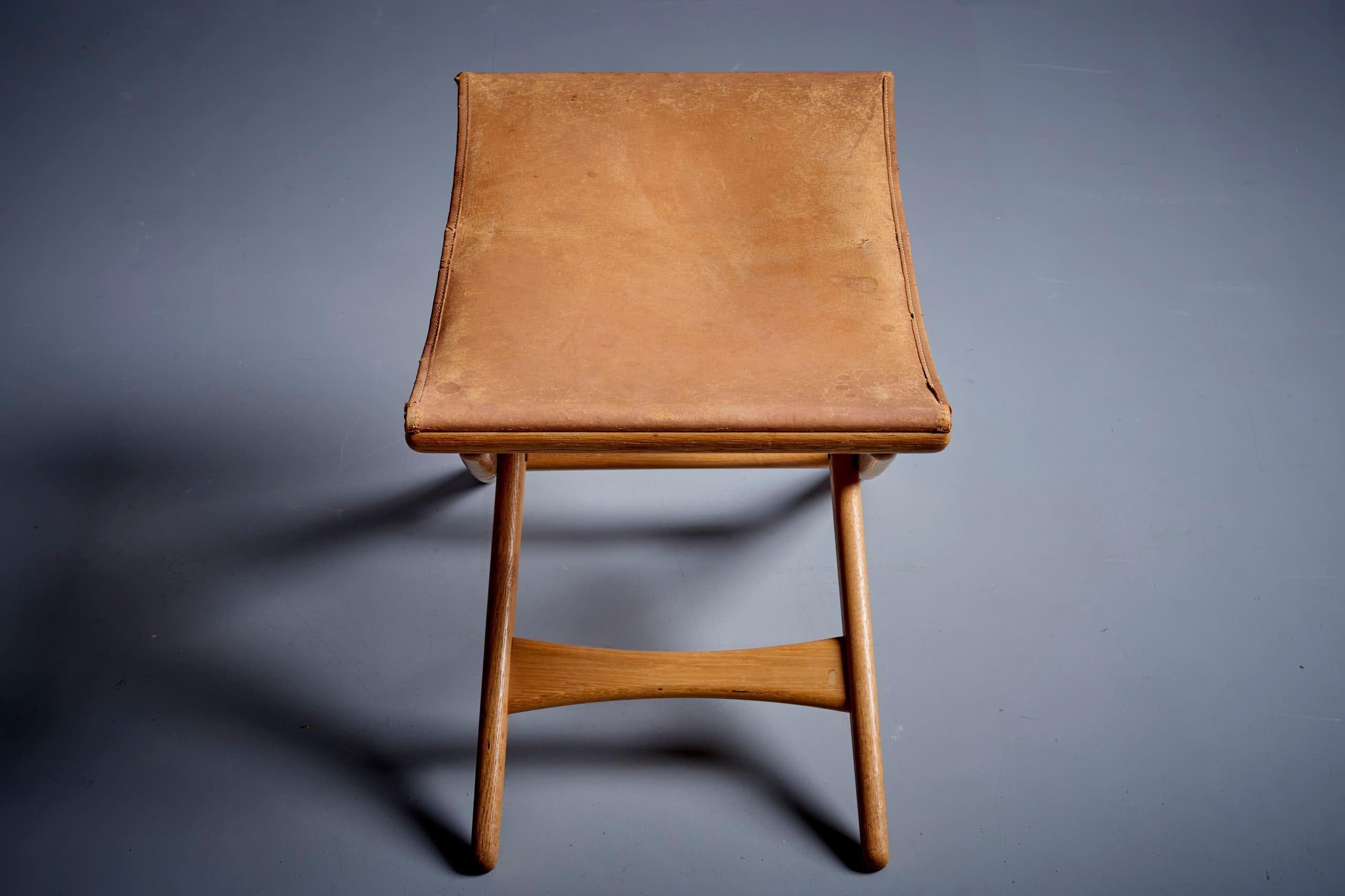 Folding Stool by Des. Uno and Östen Kristiansson for Luxus Vittsjö For Sale 3