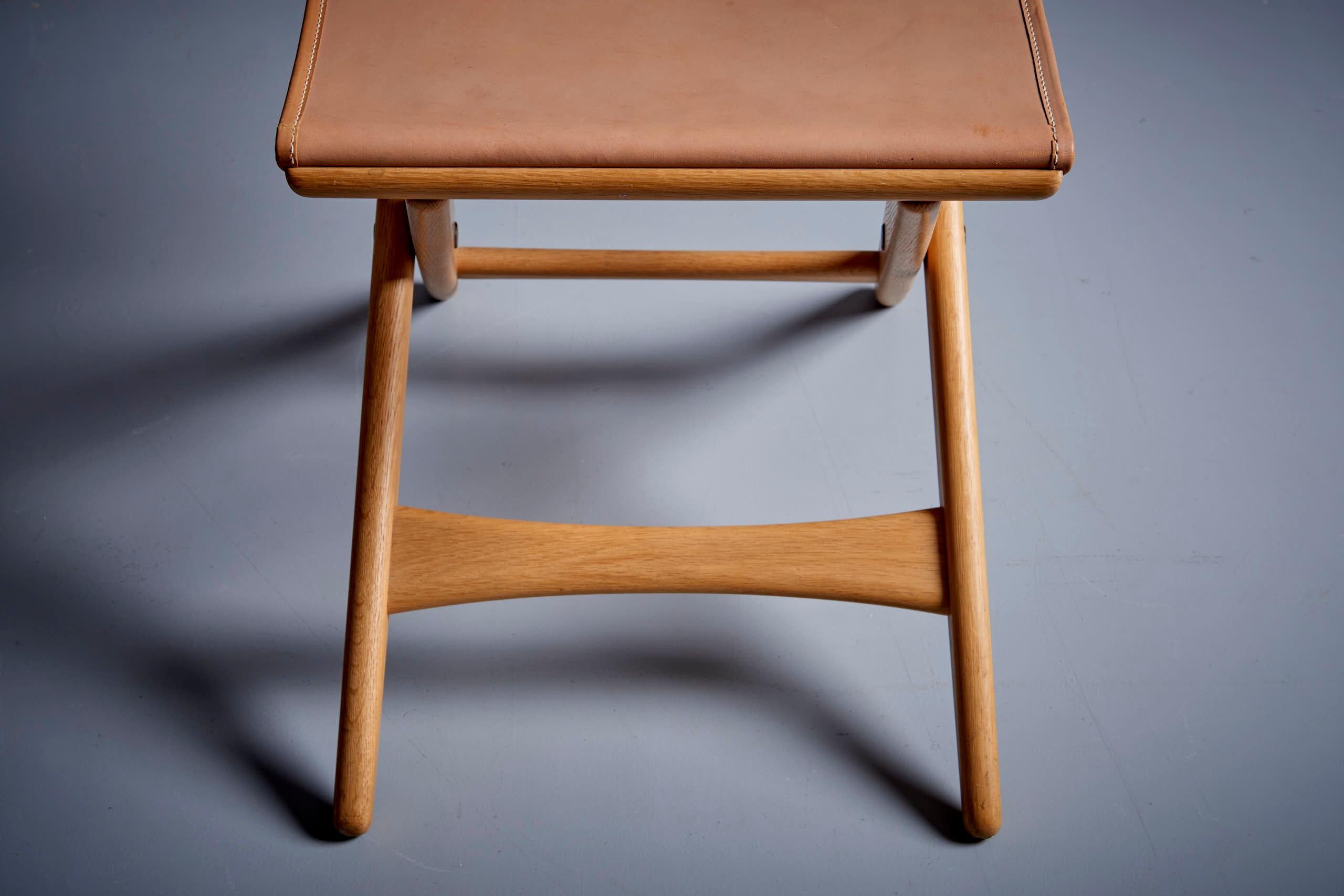 Swedish Folding Stool by Uno and Östen Kristiansson for Luxus Vittsjö