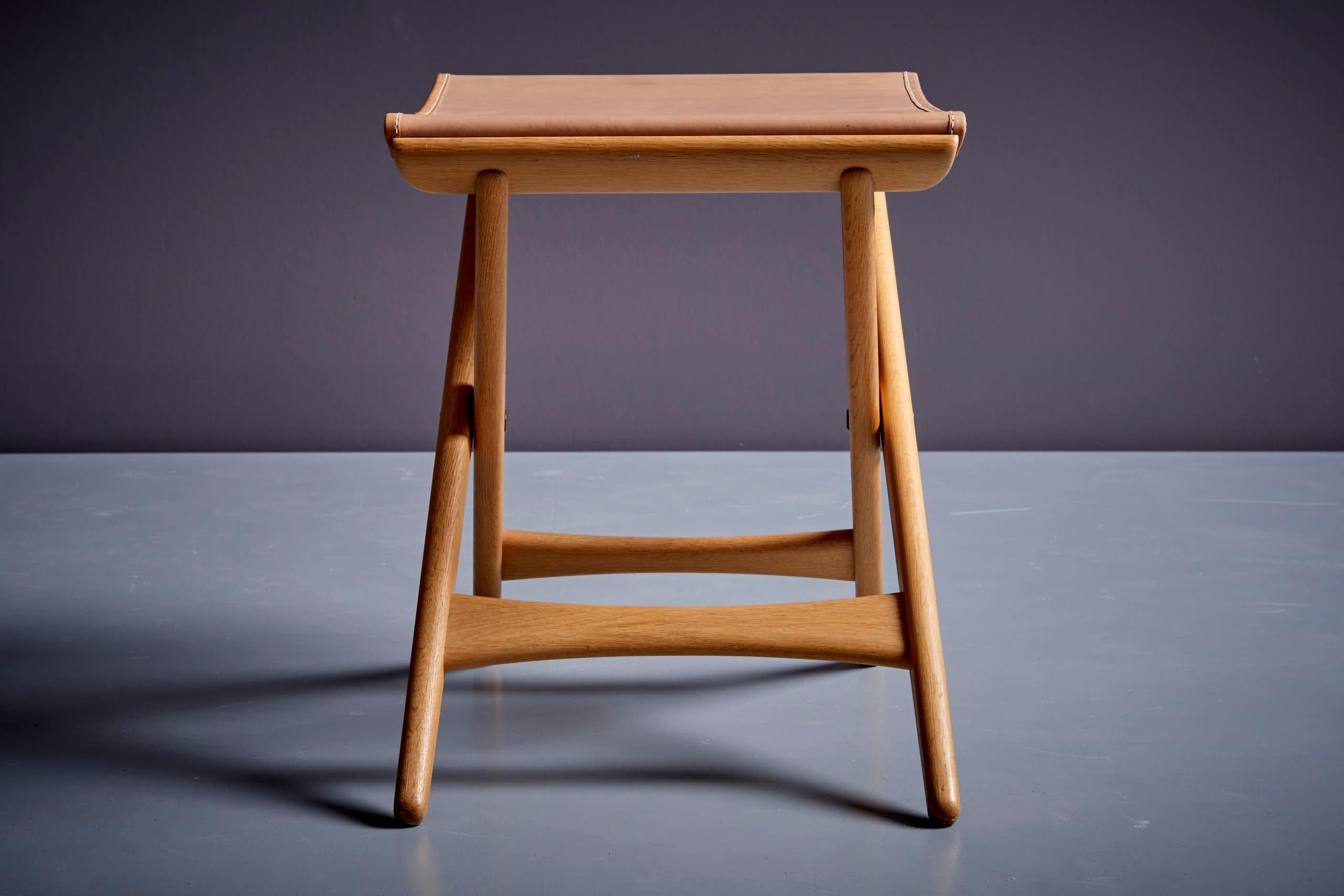 Folding Stool by Uno and Östen Kristiansson for Luxus Vittsjö In Good Condition In Berlin, DE