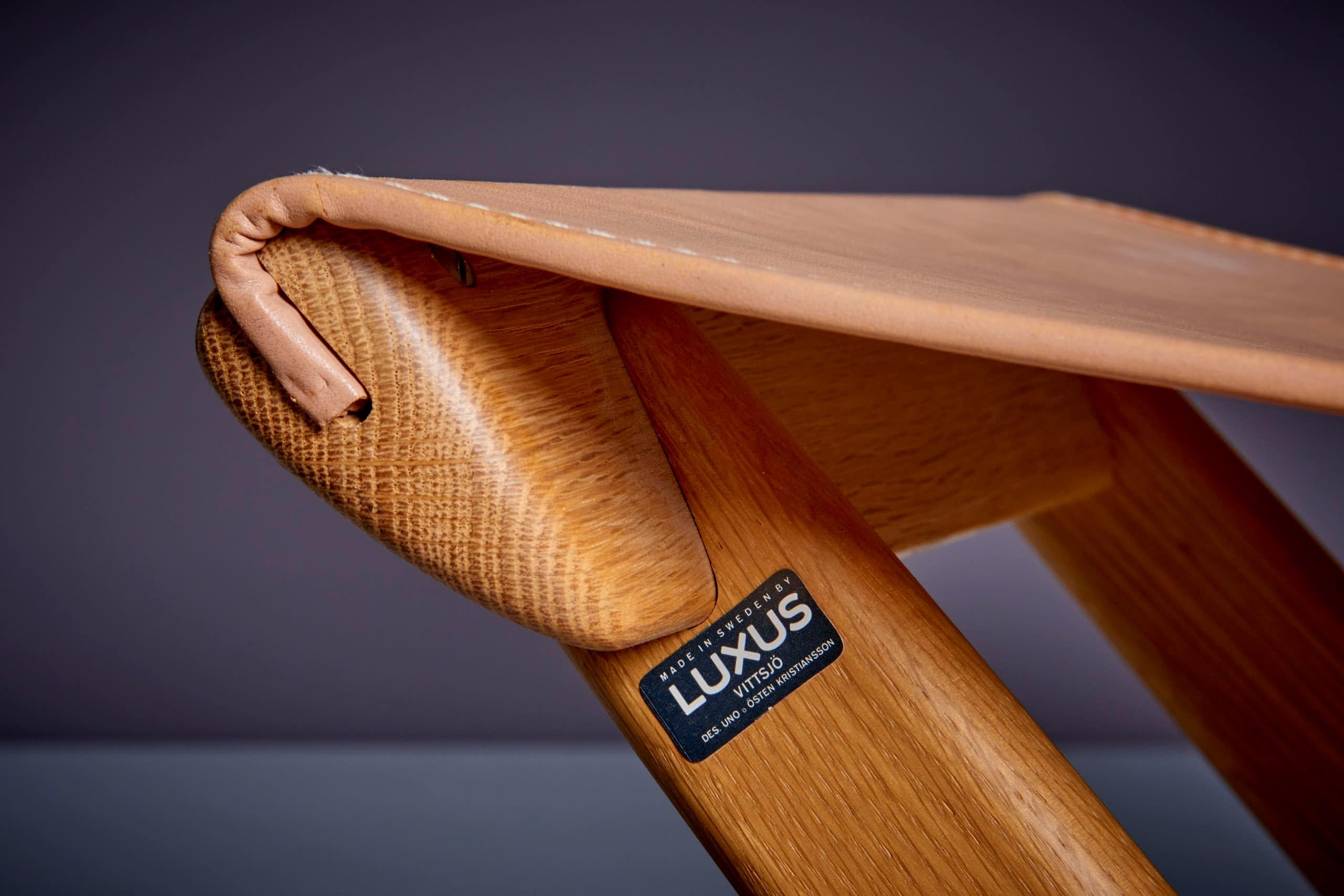 Late 20th Century Folding Stool by Uno and Östen Kristiansson for Luxus Vittsjö