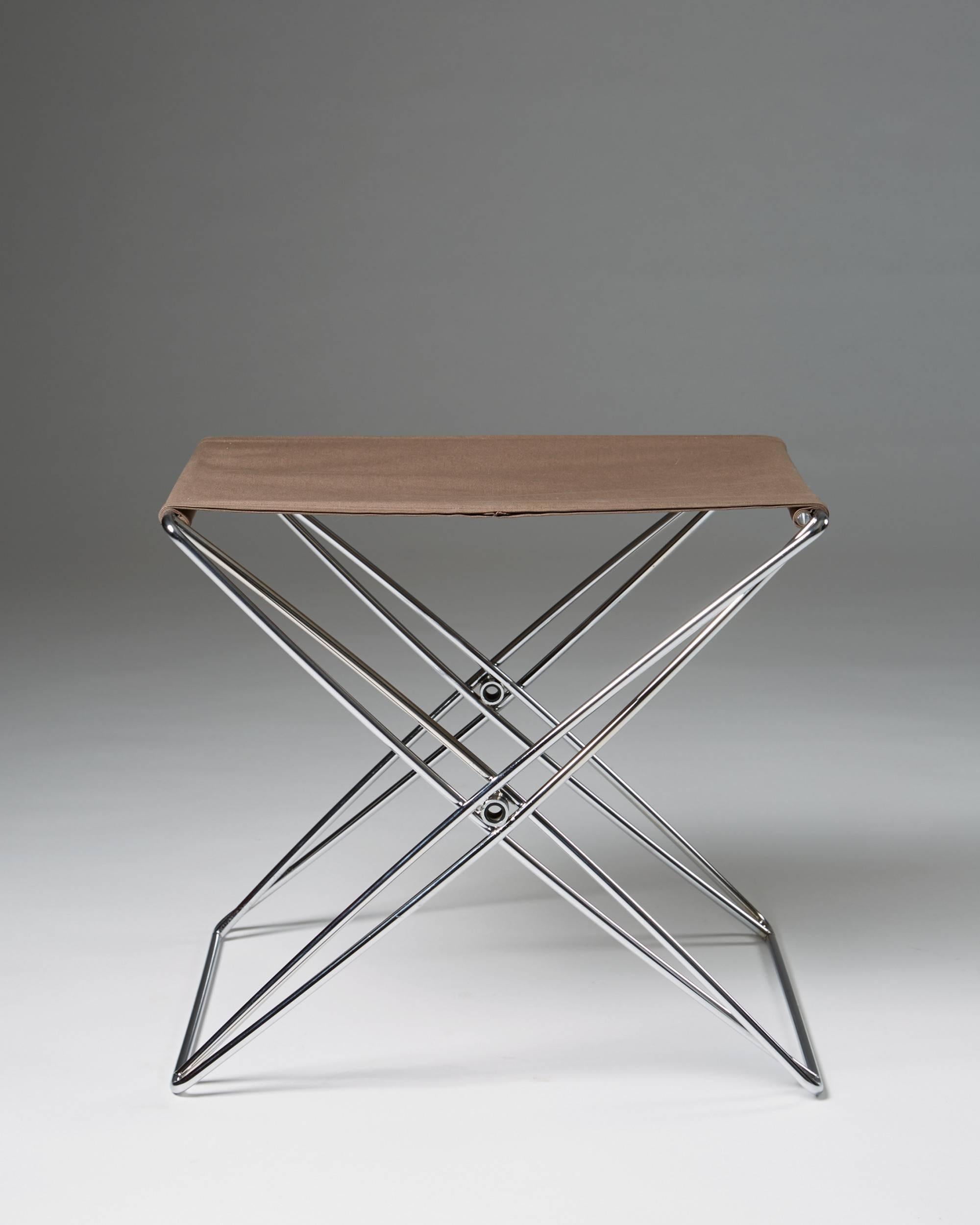 Late 20th Century Folding Stool Designed by Jörgen Gammelgaard, Denmark, 1970 For Sale