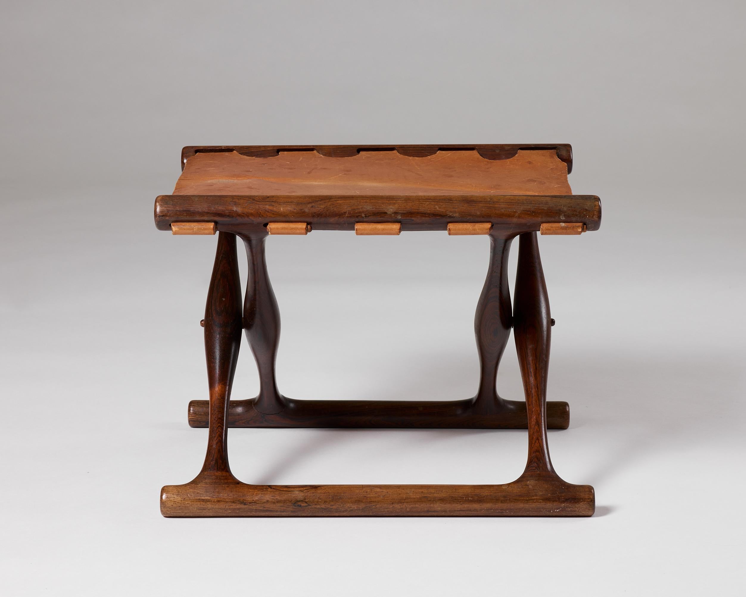 Mid-20th Century Folding stool ‘Guldhøj’ designed by Poul Hundevad Denmark, 1960s For Sale