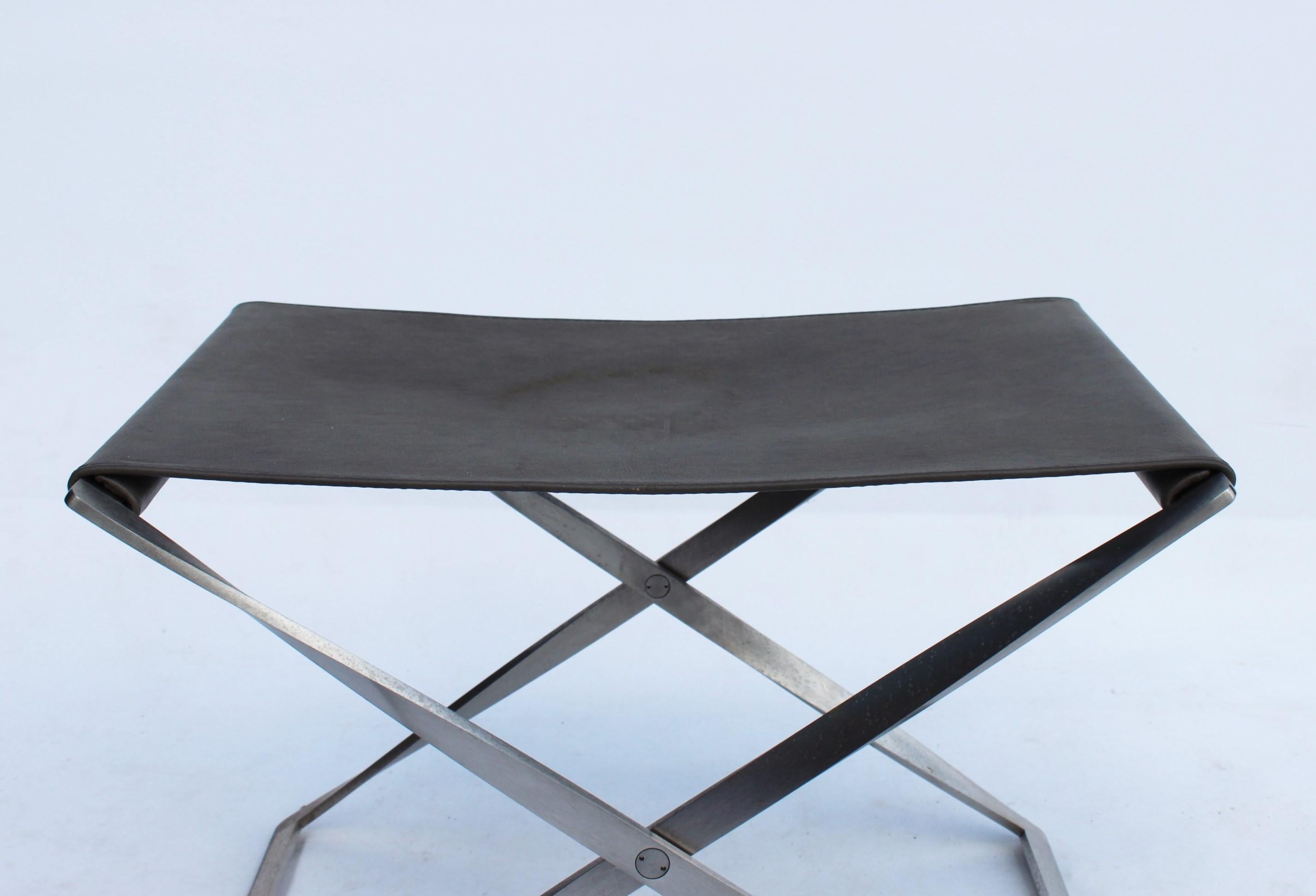 Folding Stool, Model PK91, by Poul Kjærholm and Fritz Hansen, 2019 In Good Condition In Lejre, DK