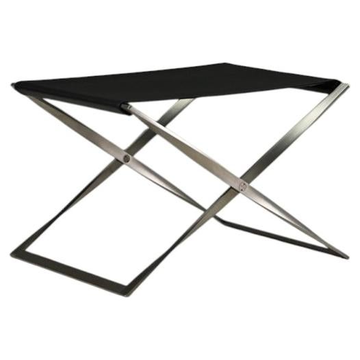 Folding stool PK91 by Poul Kjærholm for Fritz Hansen, 1960s Denmark.