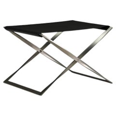 Folding stool PK91 by Poul Kjærholm for Fritz Hansen, 1960s Denmark.
