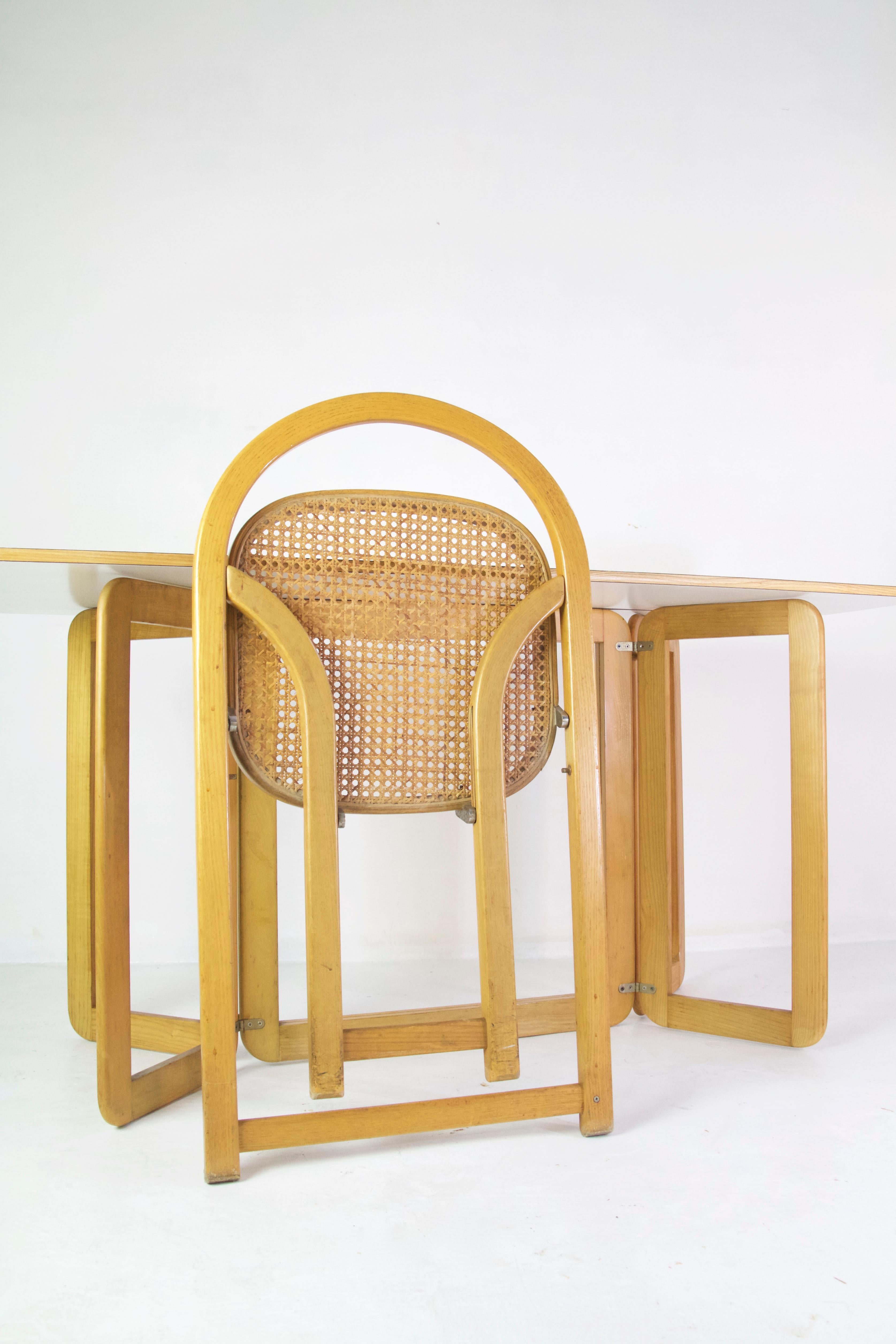 20th Century Folding Table by Giovanni Offredi for MC Selvini, 1970s