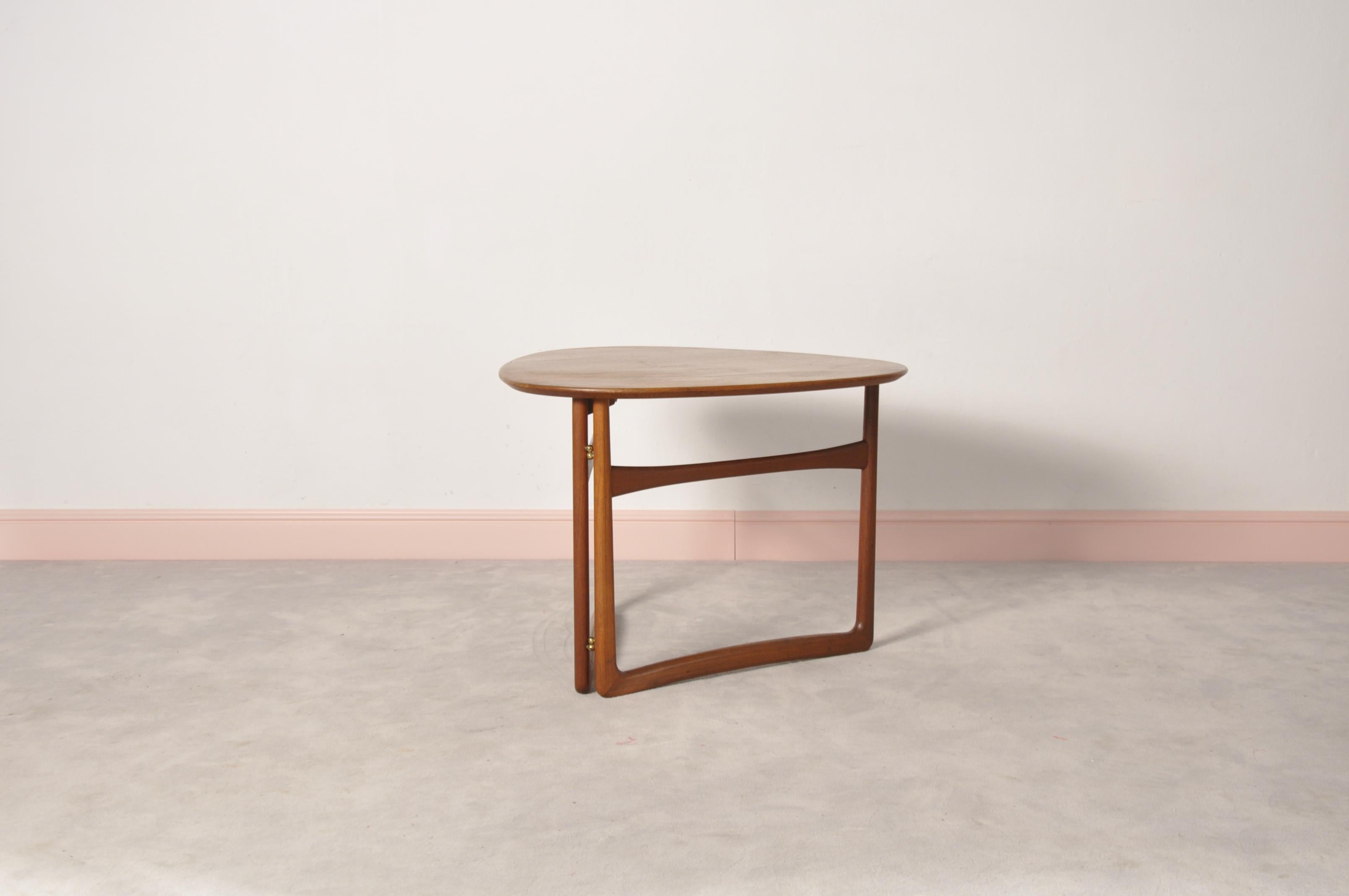 Scandinavian Modern Folding Table by Peter Hvidt & Orla Mølgaard-Nielsen for France & Daverkosen