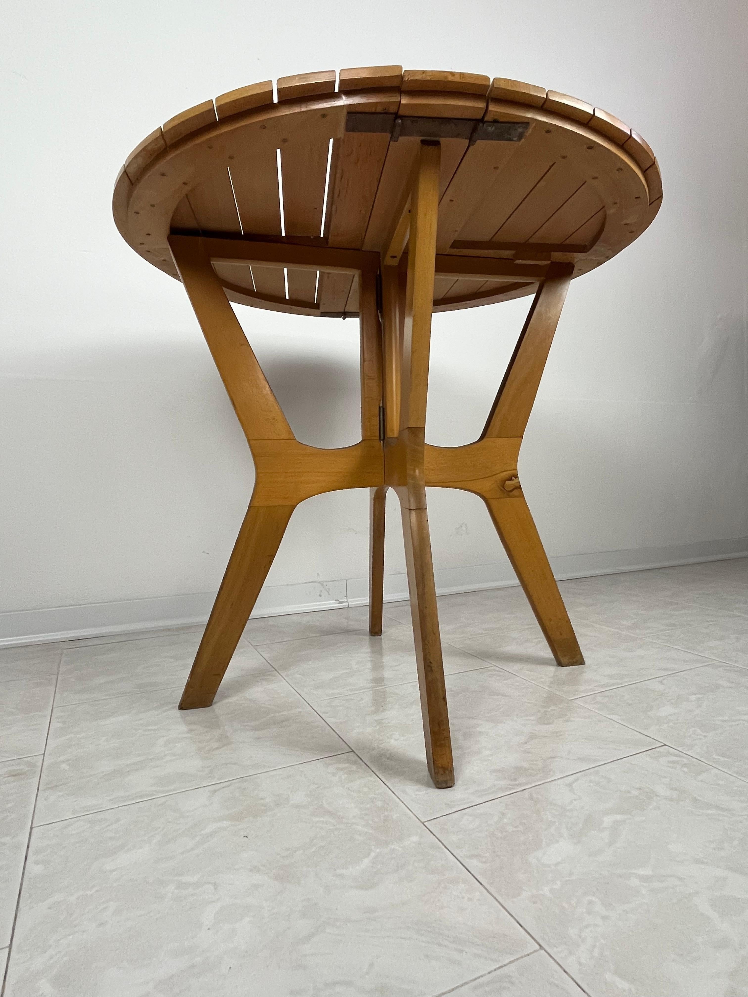Folding Table in Maple Wood, Fada Asiago, Italy, 1976 For Sale 6