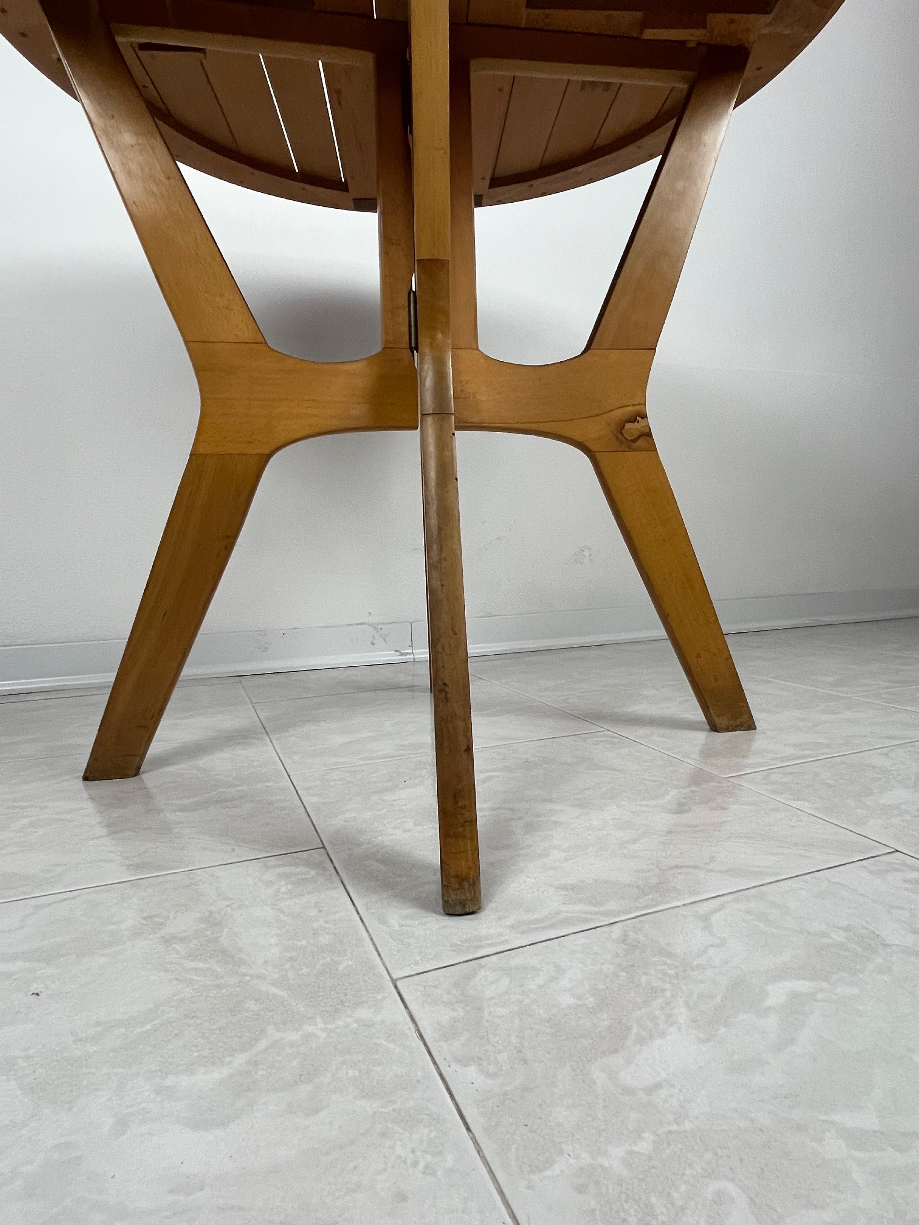 Folding Table in Maple Wood, Fada Asiago, Italy, 1976 For Sale 7