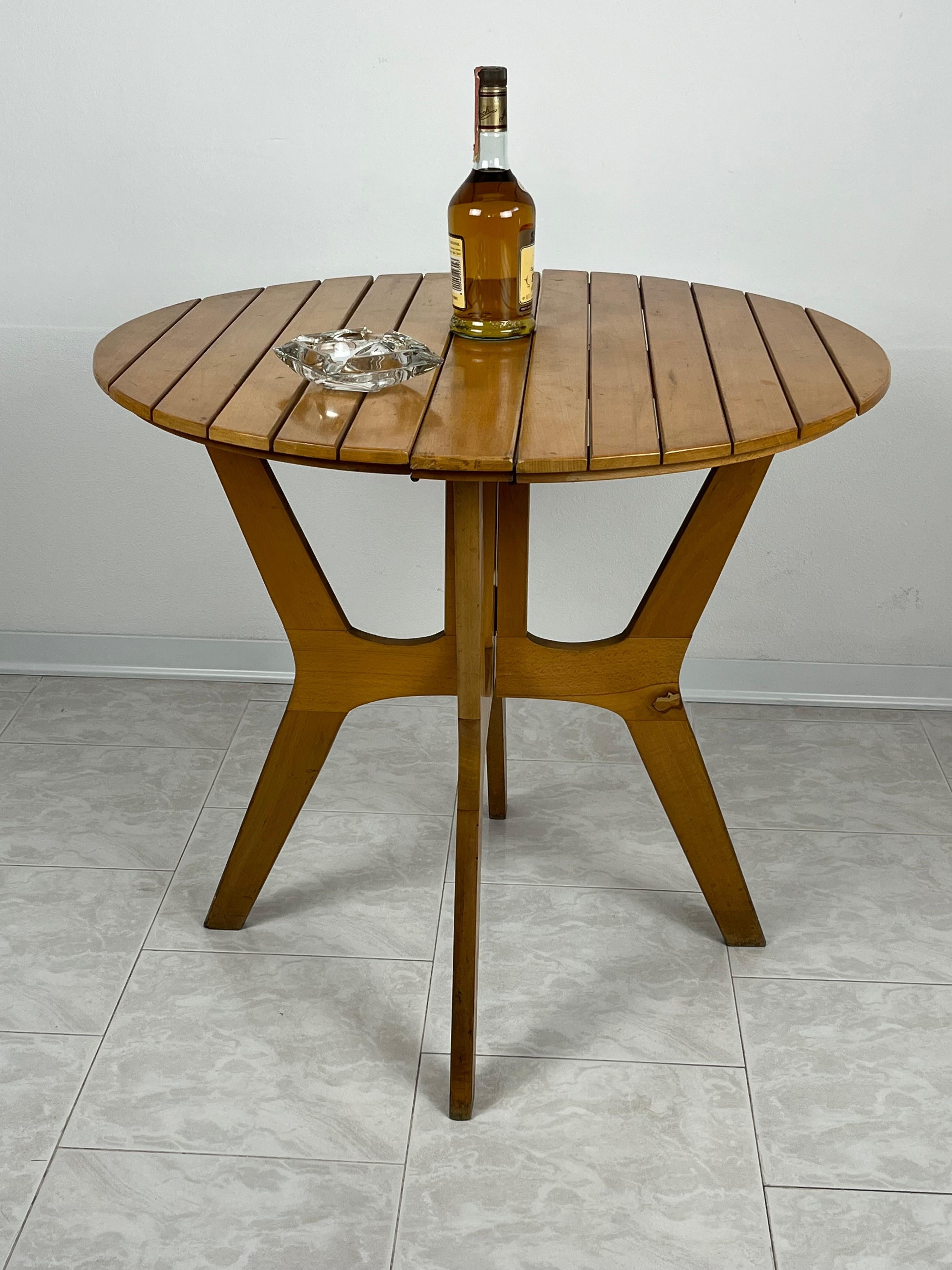 Late 20th Century Folding Table in Maple Wood, Fada Asiago, Italy, 1976 For Sale