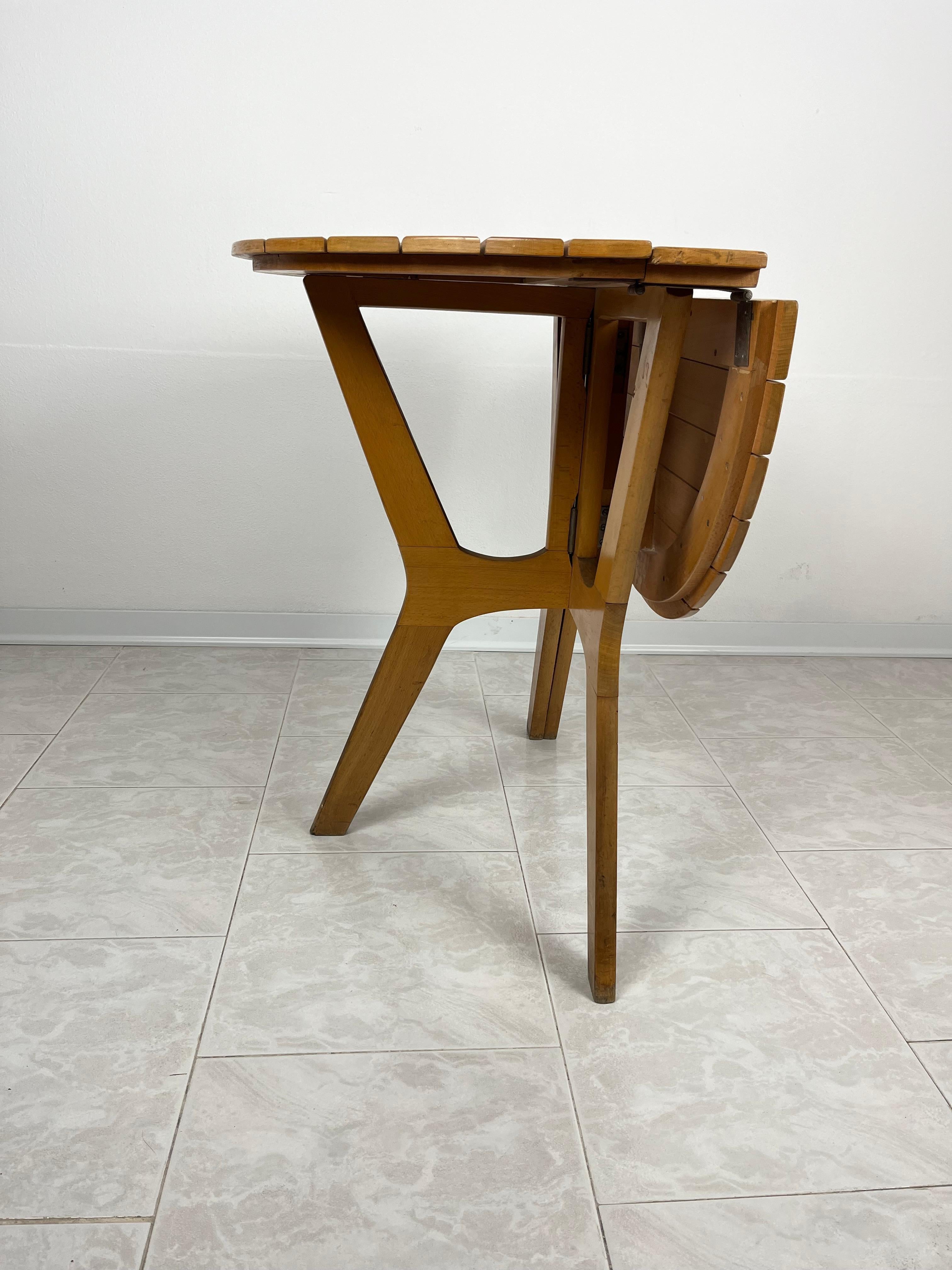Legno Tavolo pieghevole in Wood Wood, Fada Asiago, Italia, 1976 in vendita