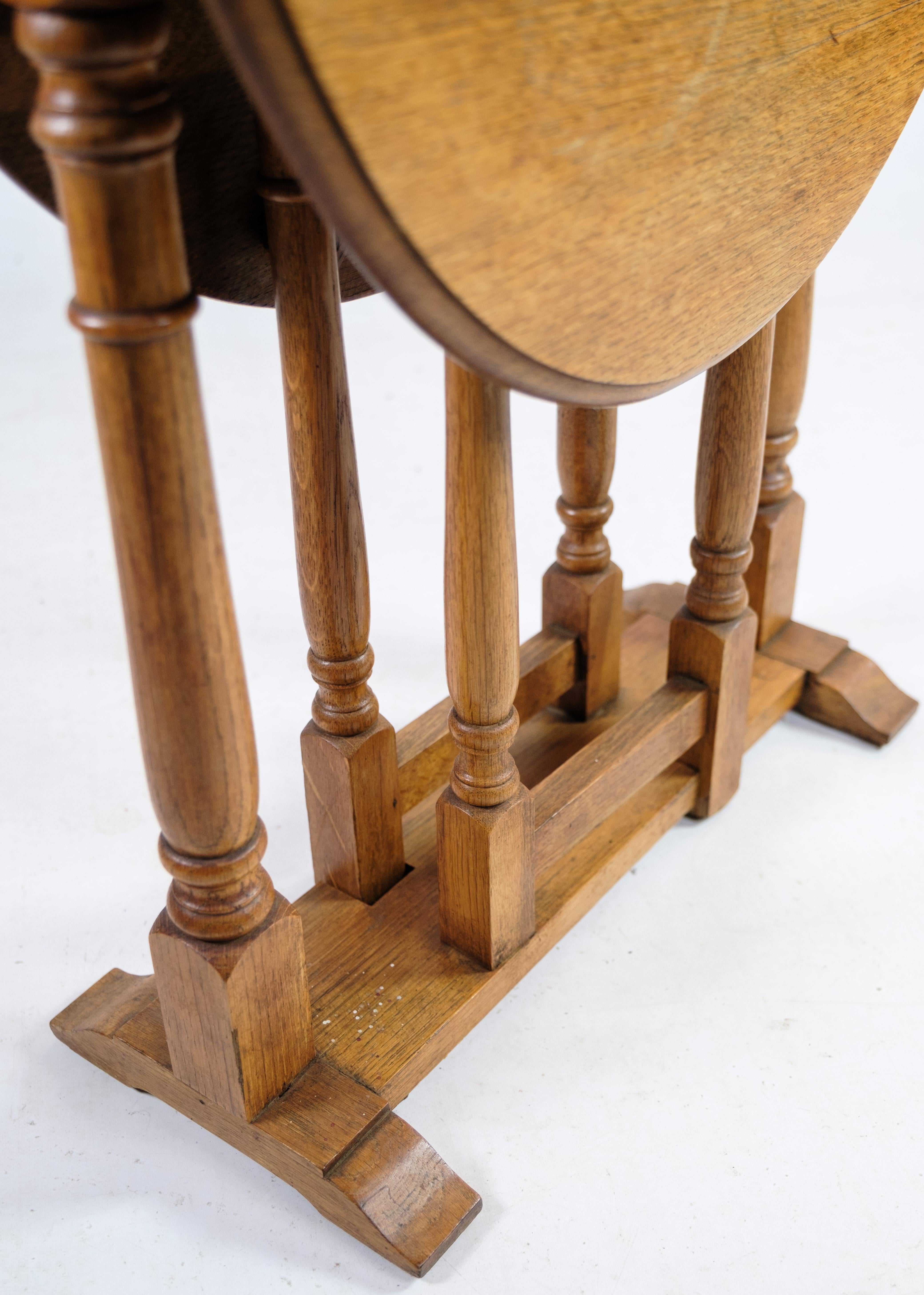 Folding Table Made In Oak From 1890s For Sale 8