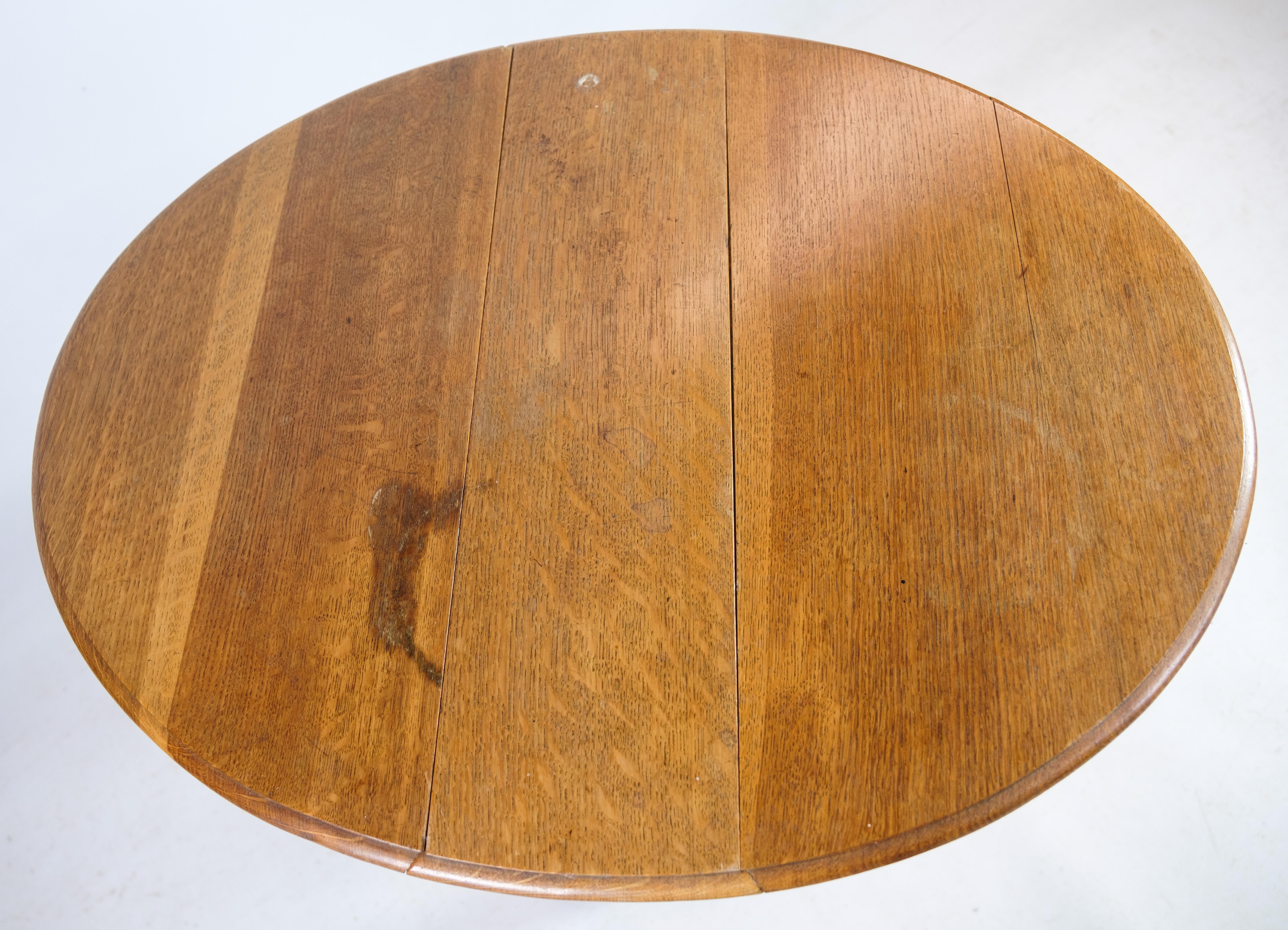 Scandinavian Modern Folding Table Made In Oak From 1890s For Sale