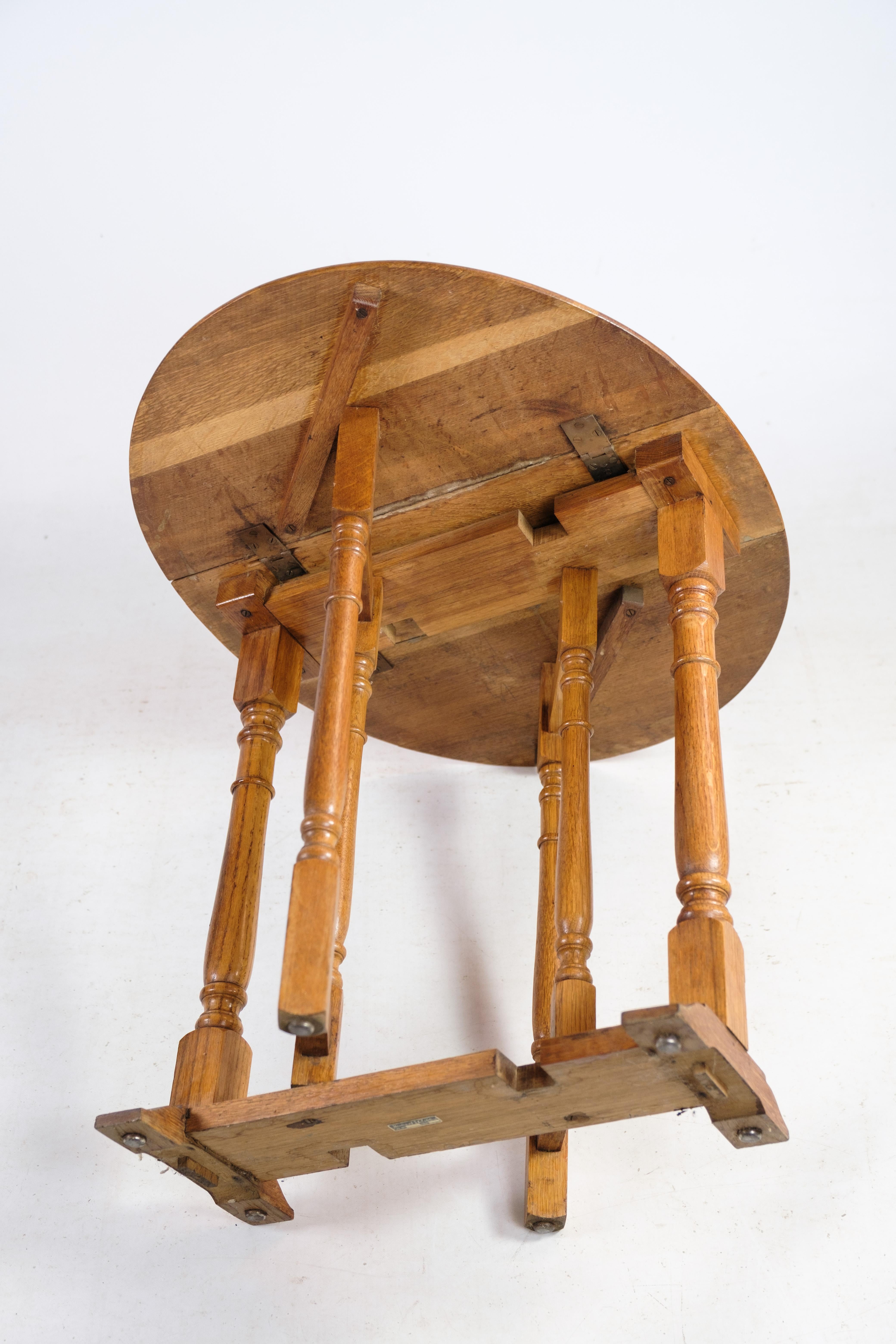 Late 19th Century Folding Table Made In Oak From 1890s For Sale